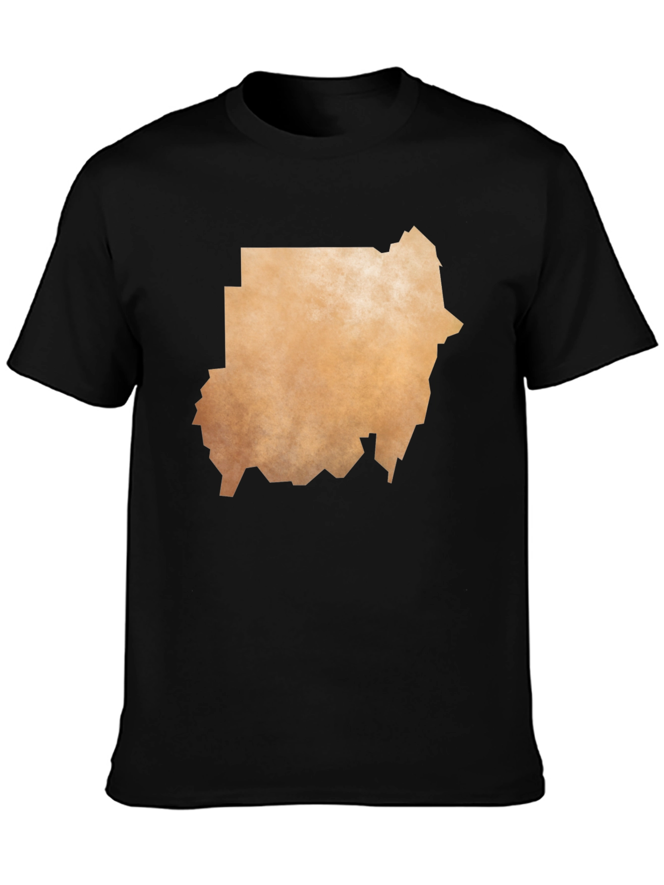 Sudan Map Graphic T-Shirt - Black Casual Tee
