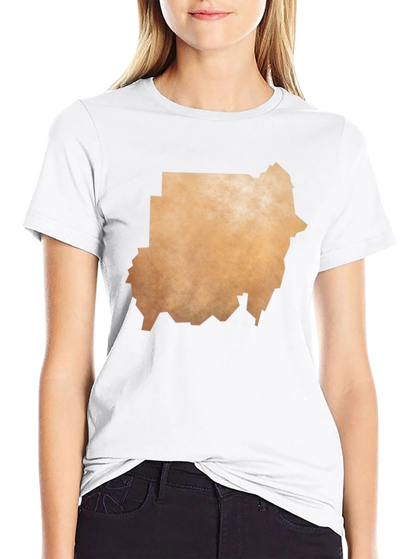 Sudan Map Graphic T-Shirt - Black Casual Tee