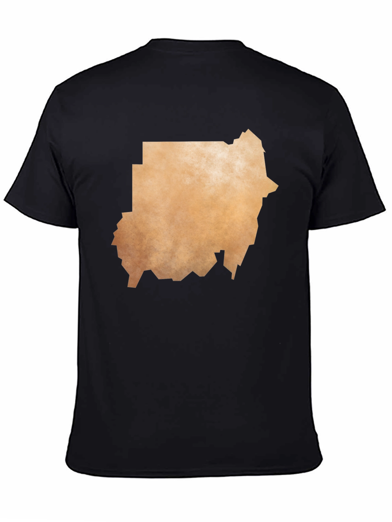 Sudan Map Graphic T-Shirt - Black Casual Tee