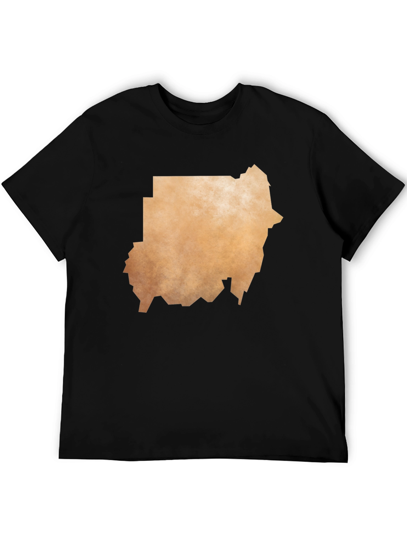 Sudan Map Graphic T-Shirt - Black Casual Tee