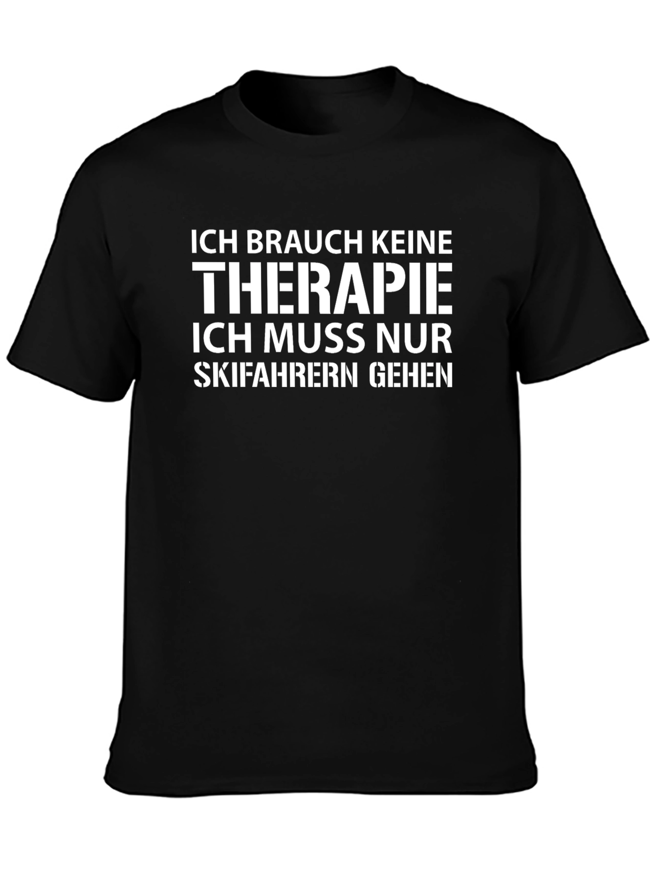 Funny Skiing Therapy T-Shirt for Skiers
