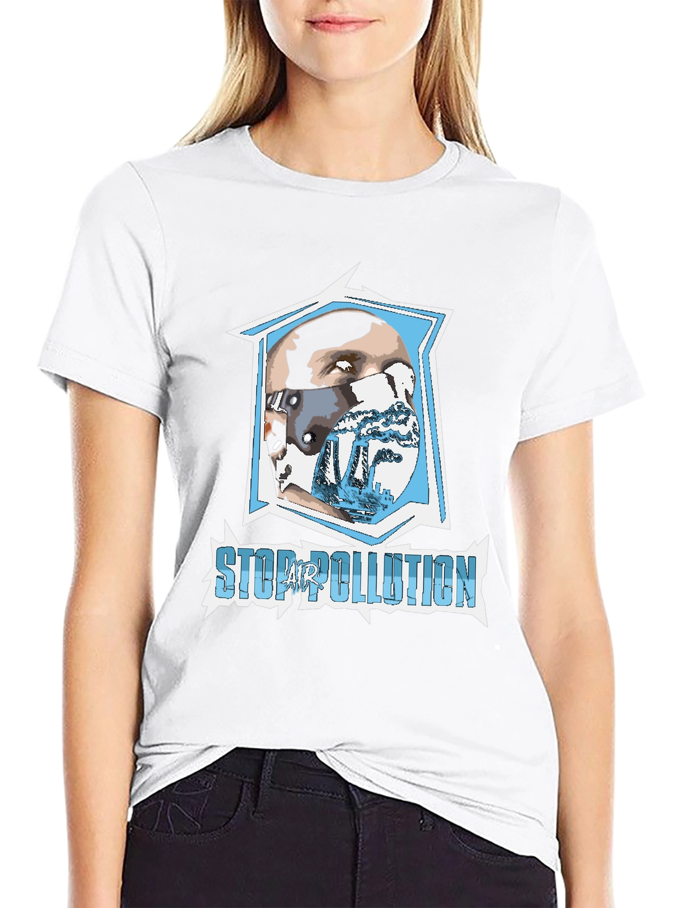 Stop Air Pollution Graphic T-Shirt - Eco-Friendly Fashion