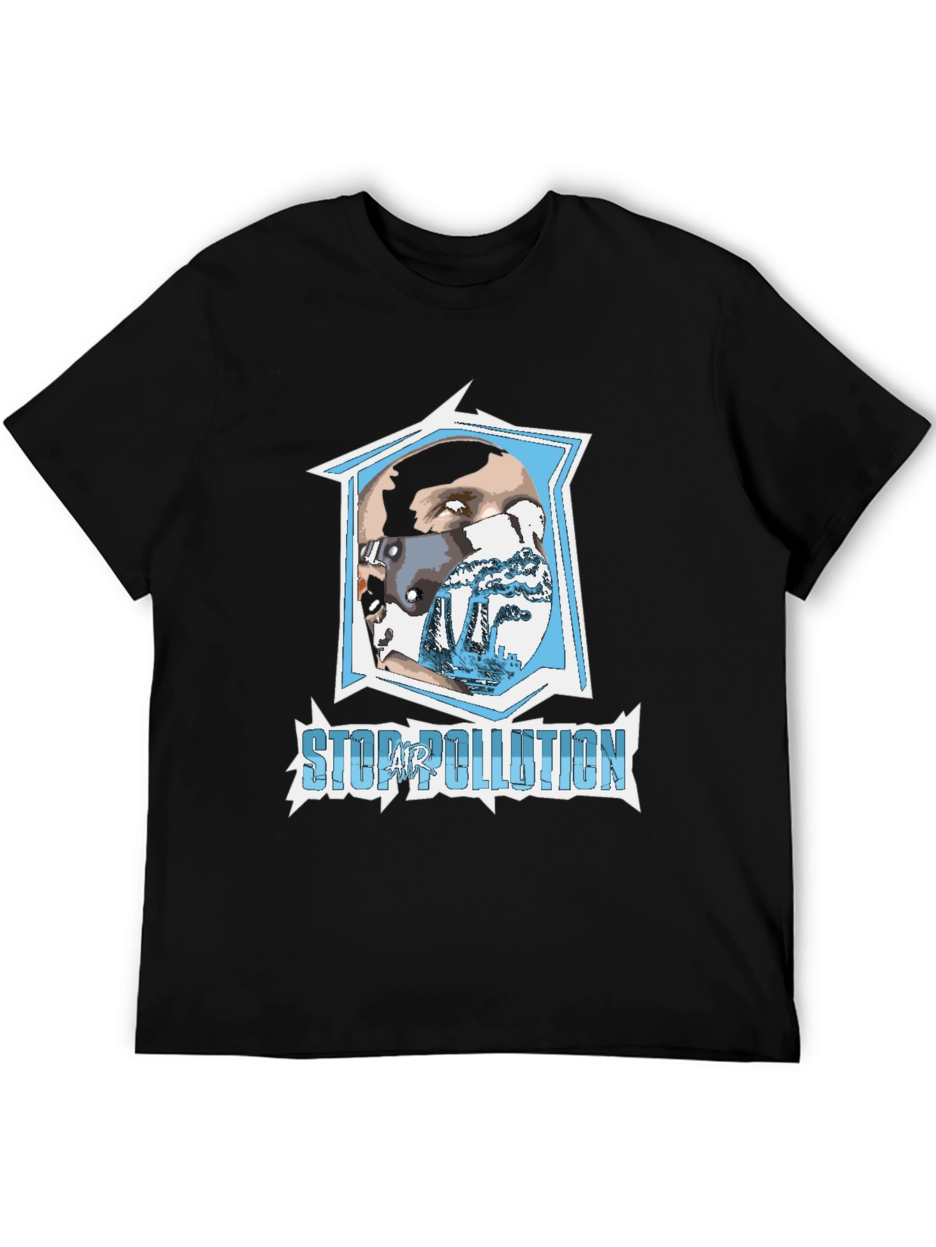 Stop Air Pollution Graphic T-Shirt - Eco-Friendly Fashion
