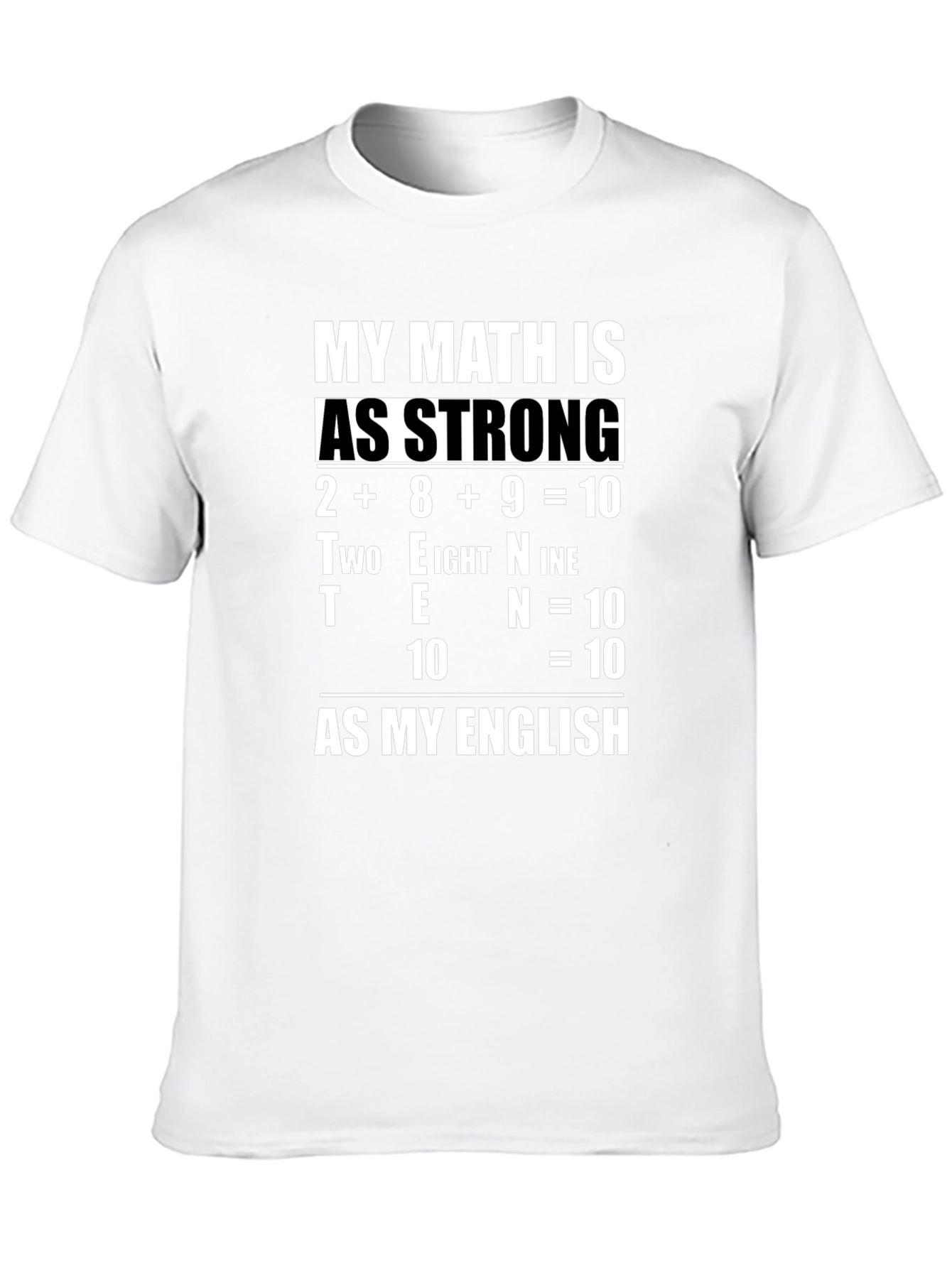 Funny Math & English Humor Graphic T-Shirt