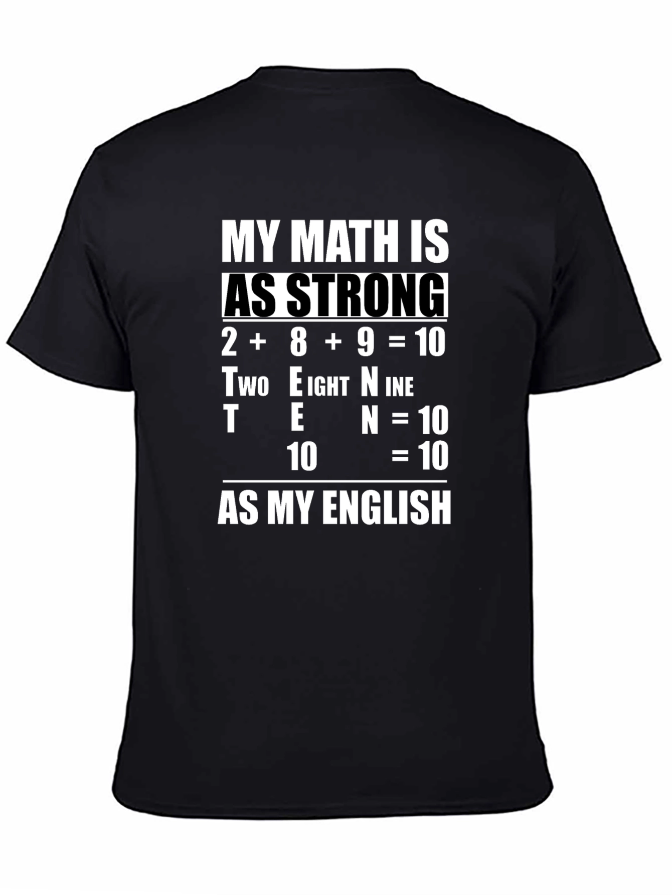 Funny Math & English Humor Graphic T-Shirt