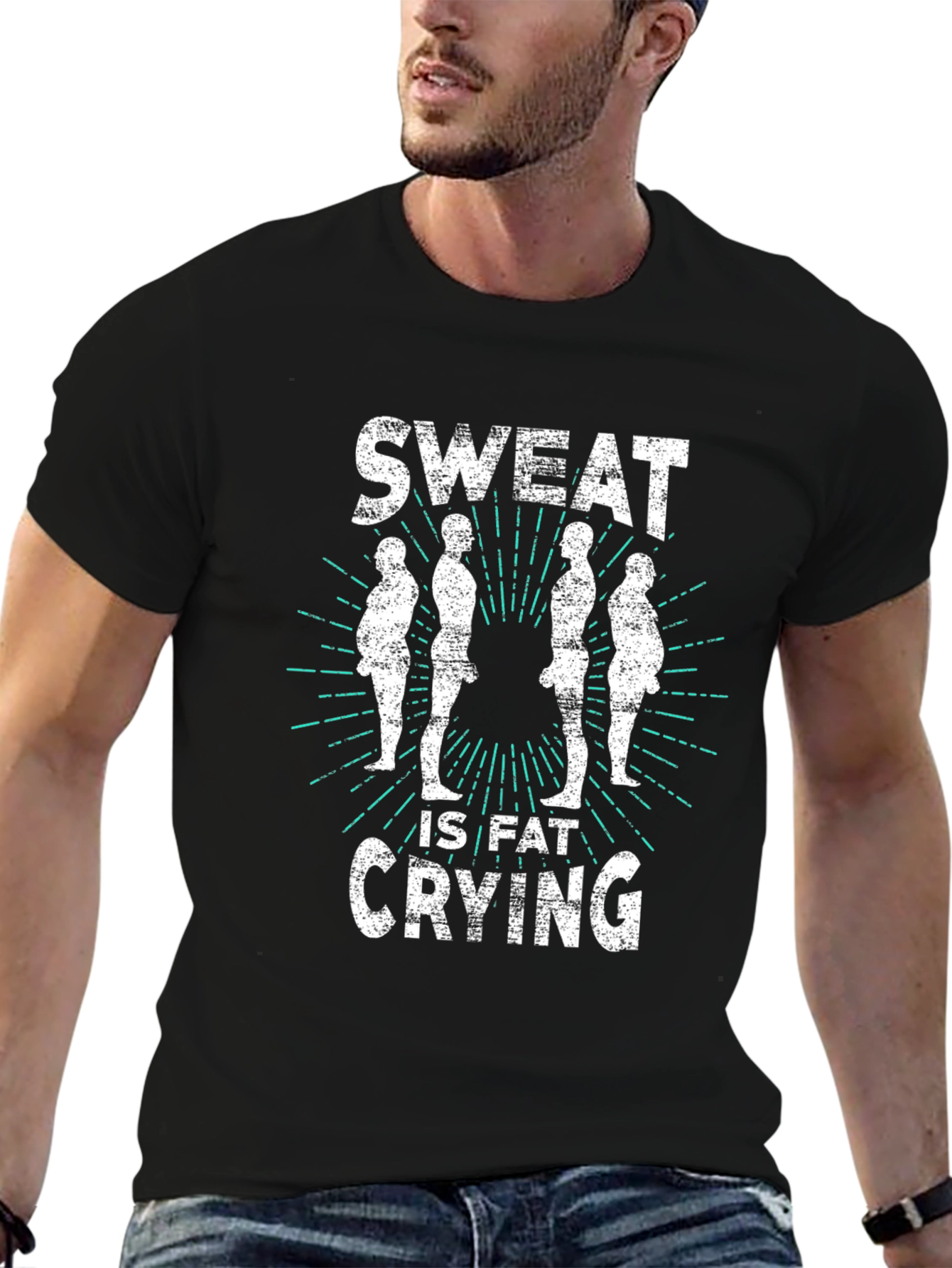 Sweat is Fat Crying Graphic Tee