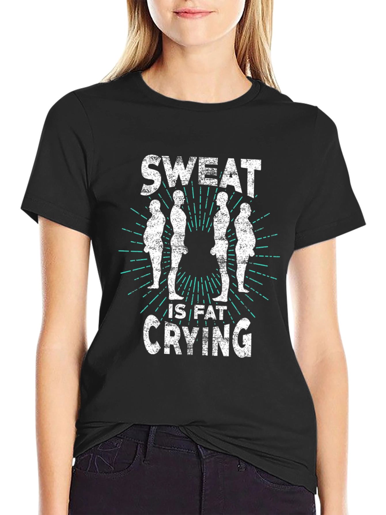 Sweat is Fat Crying Graphic Tee