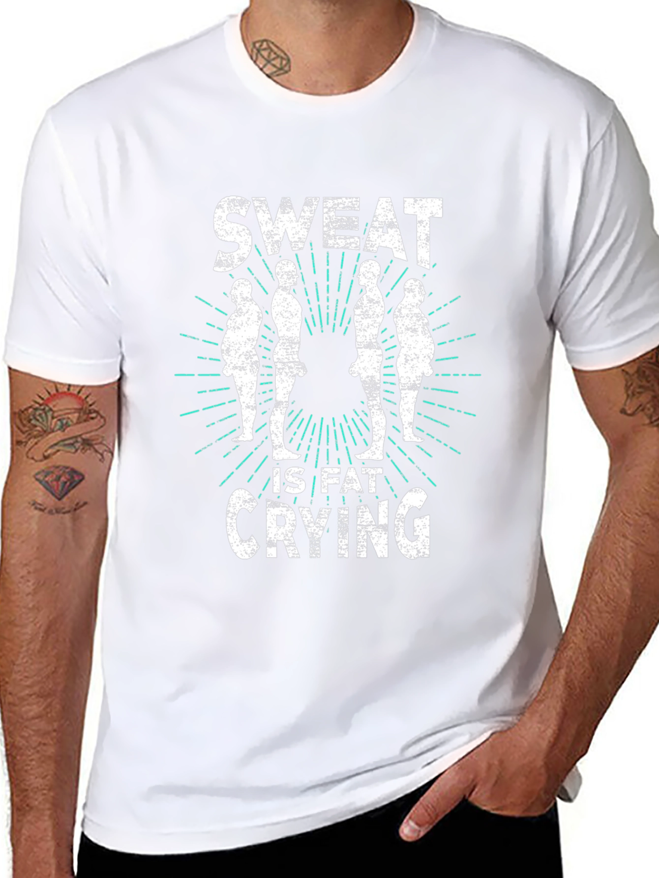 Sweat is Fat Crying Graphic Tee