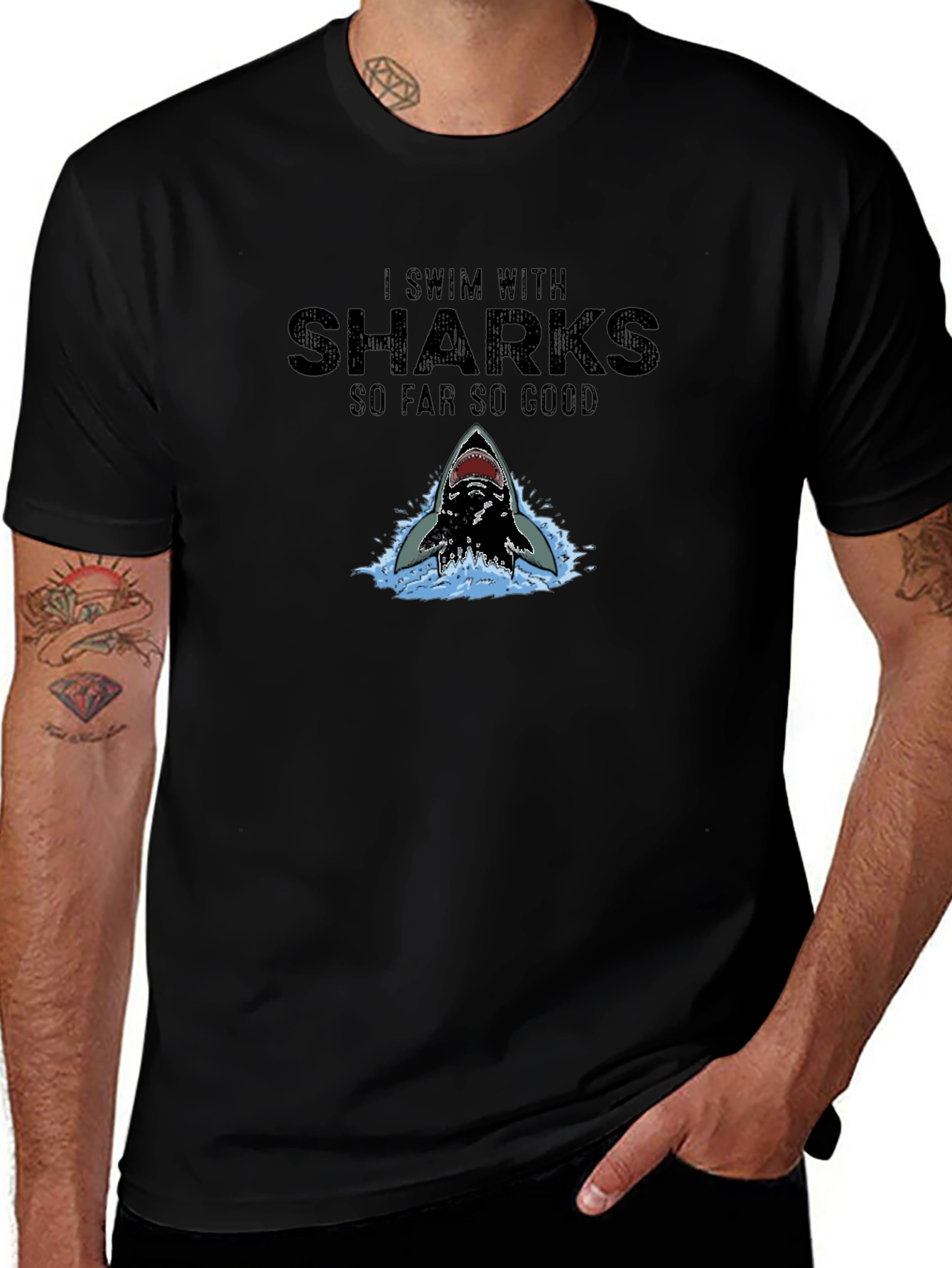 I Swim with Sharks Graphic Tee