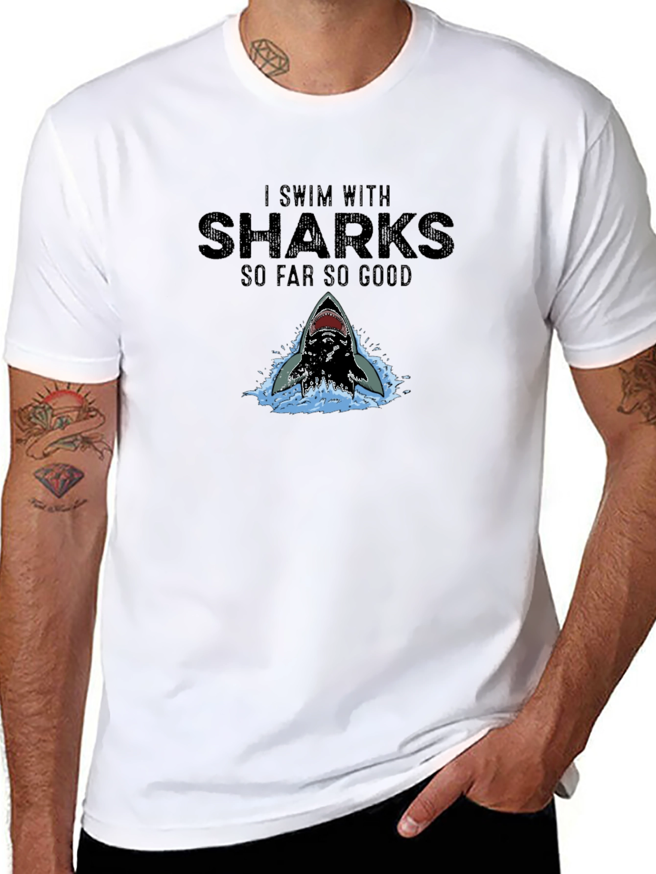 I Swim with Sharks Graphic Tee