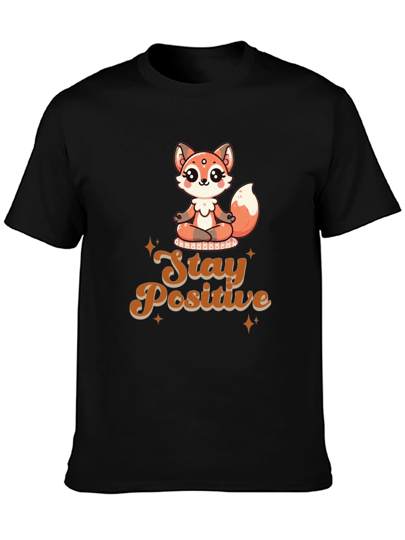 Stay Positive Meditation Fox T-Shirt