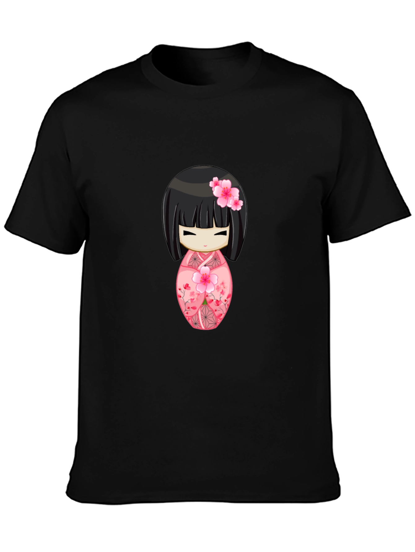 Kokeshi Doll Graphic Tee - Anime Style Shirt