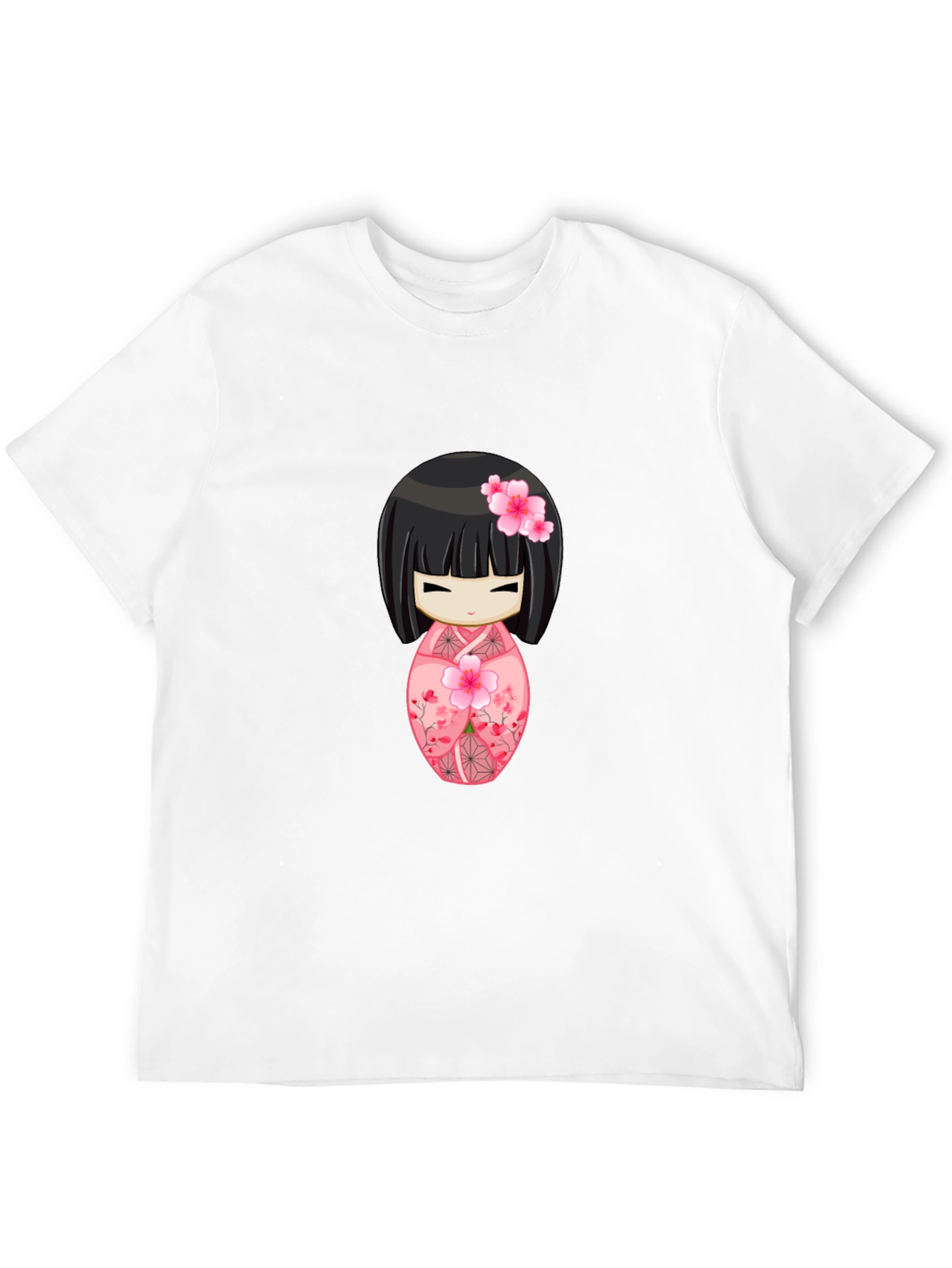 Kokeshi Doll Graphic Tee - Anime Style Shirt