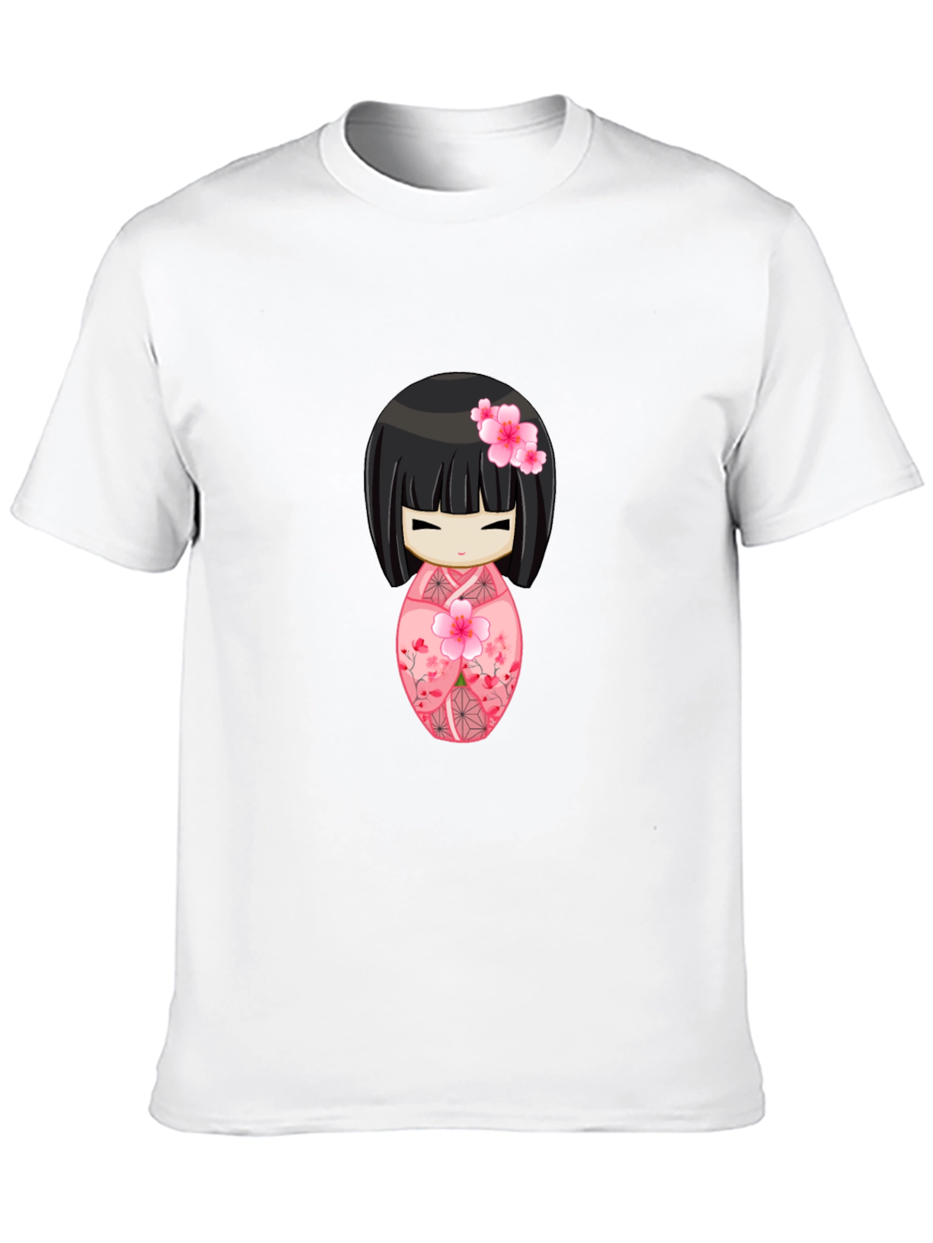 Kokeshi Doll Graphic Tee - Anime Style Shirt