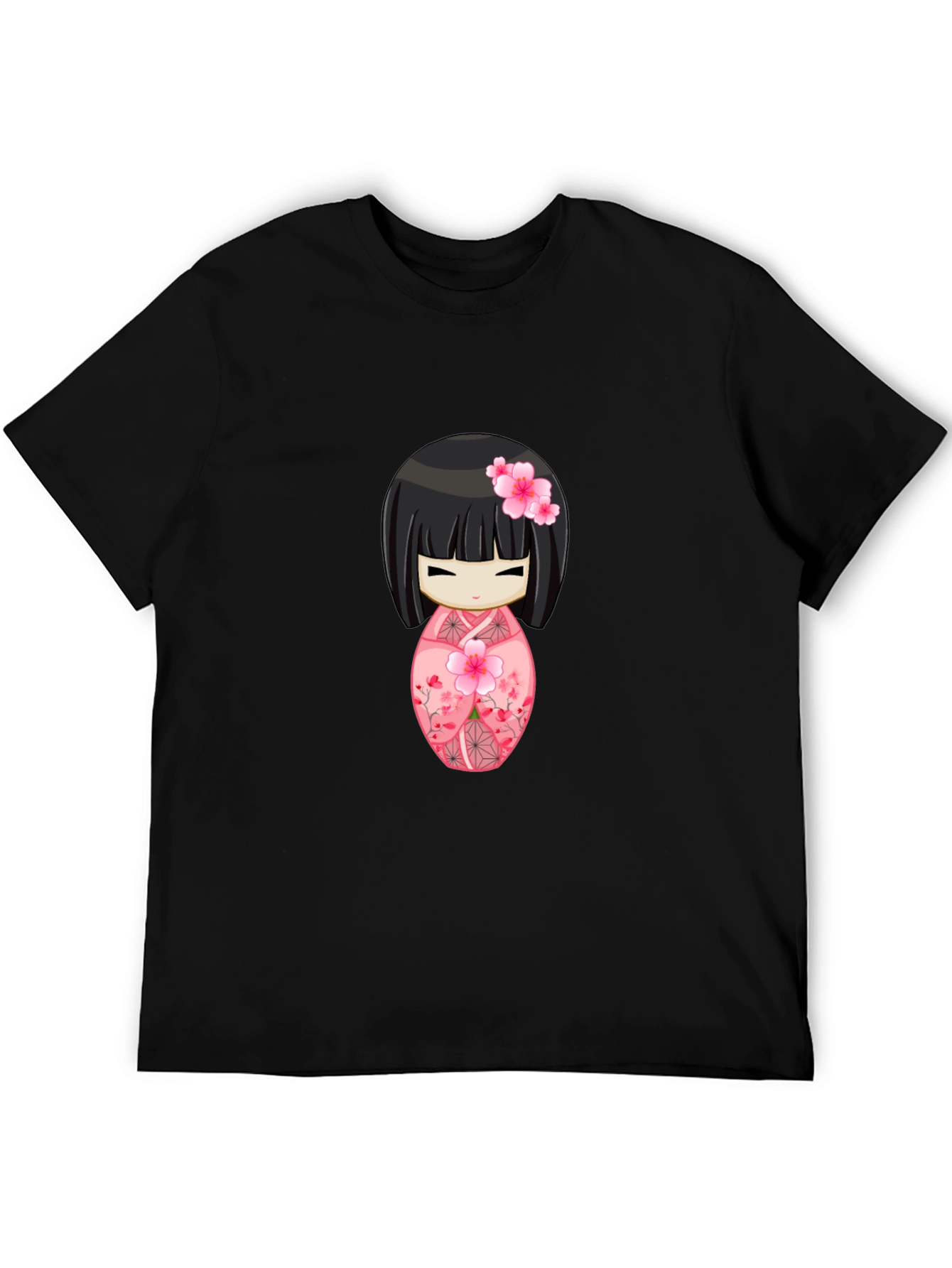 Kokeshi Doll Graphic Tee - Anime Style Shirt