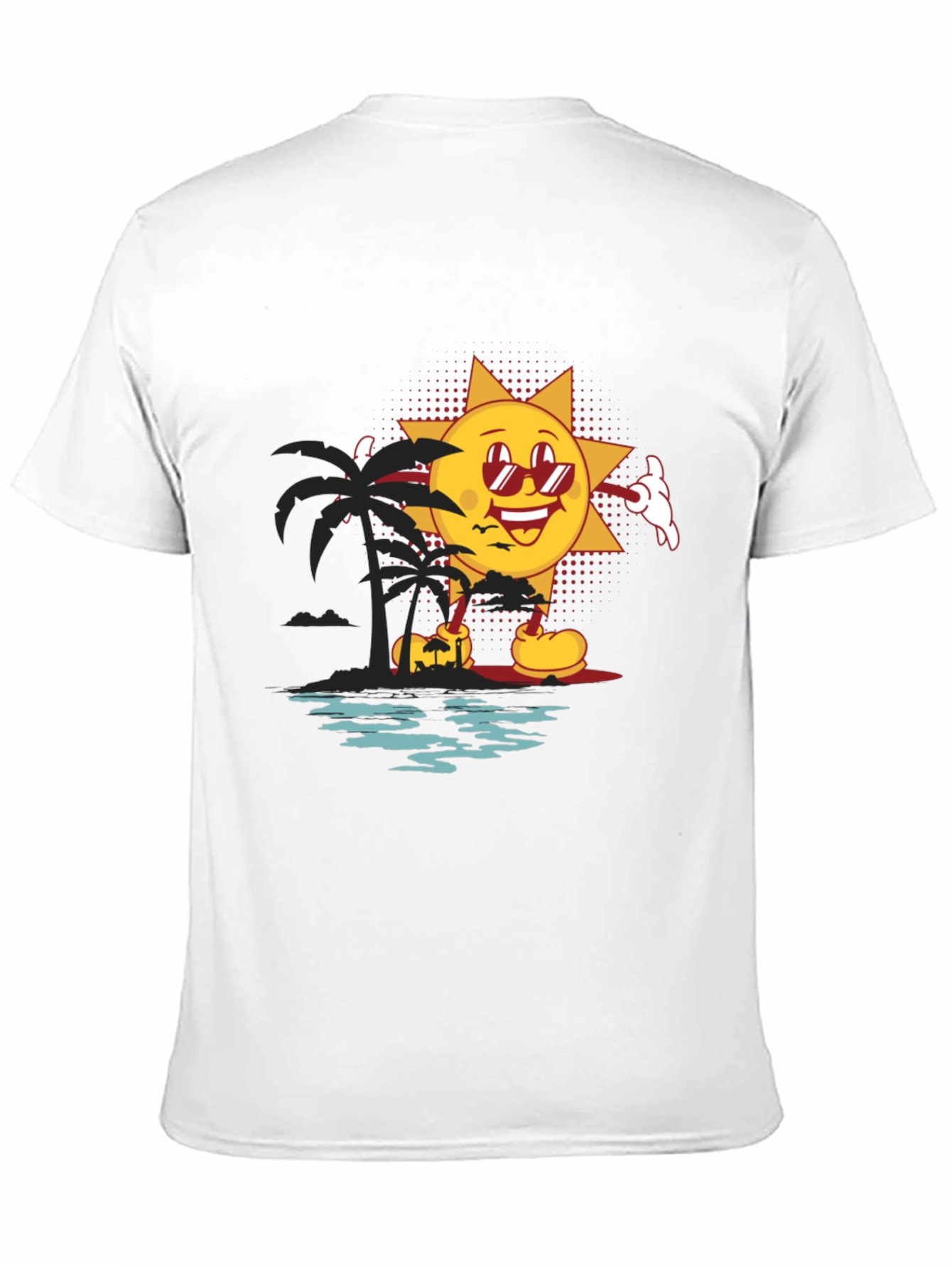 Retro Sun Graphic Black T-Shirt