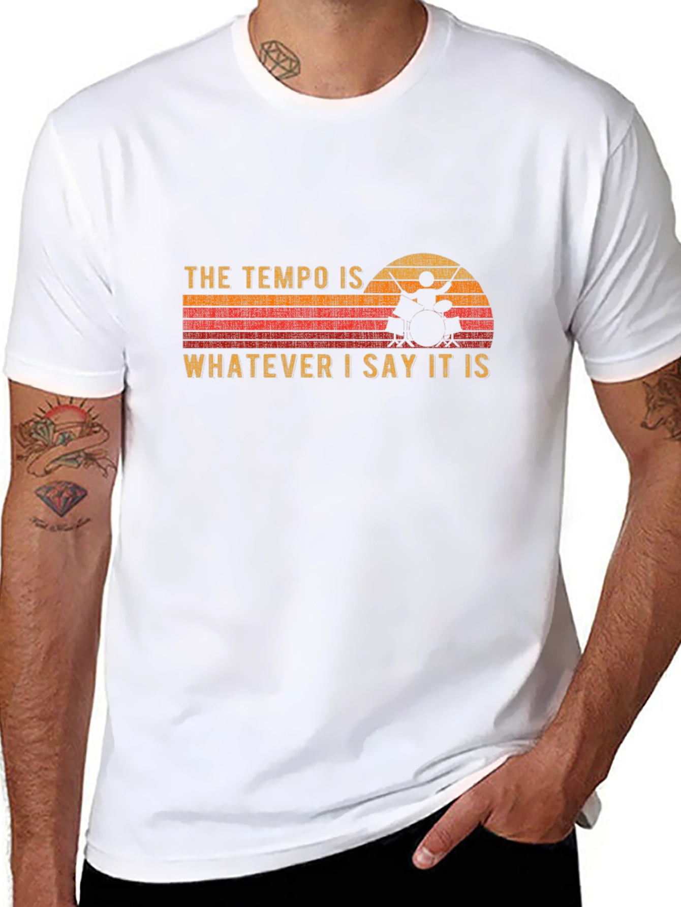 Tempo Drummer T-Shirt - Music Lover Tee