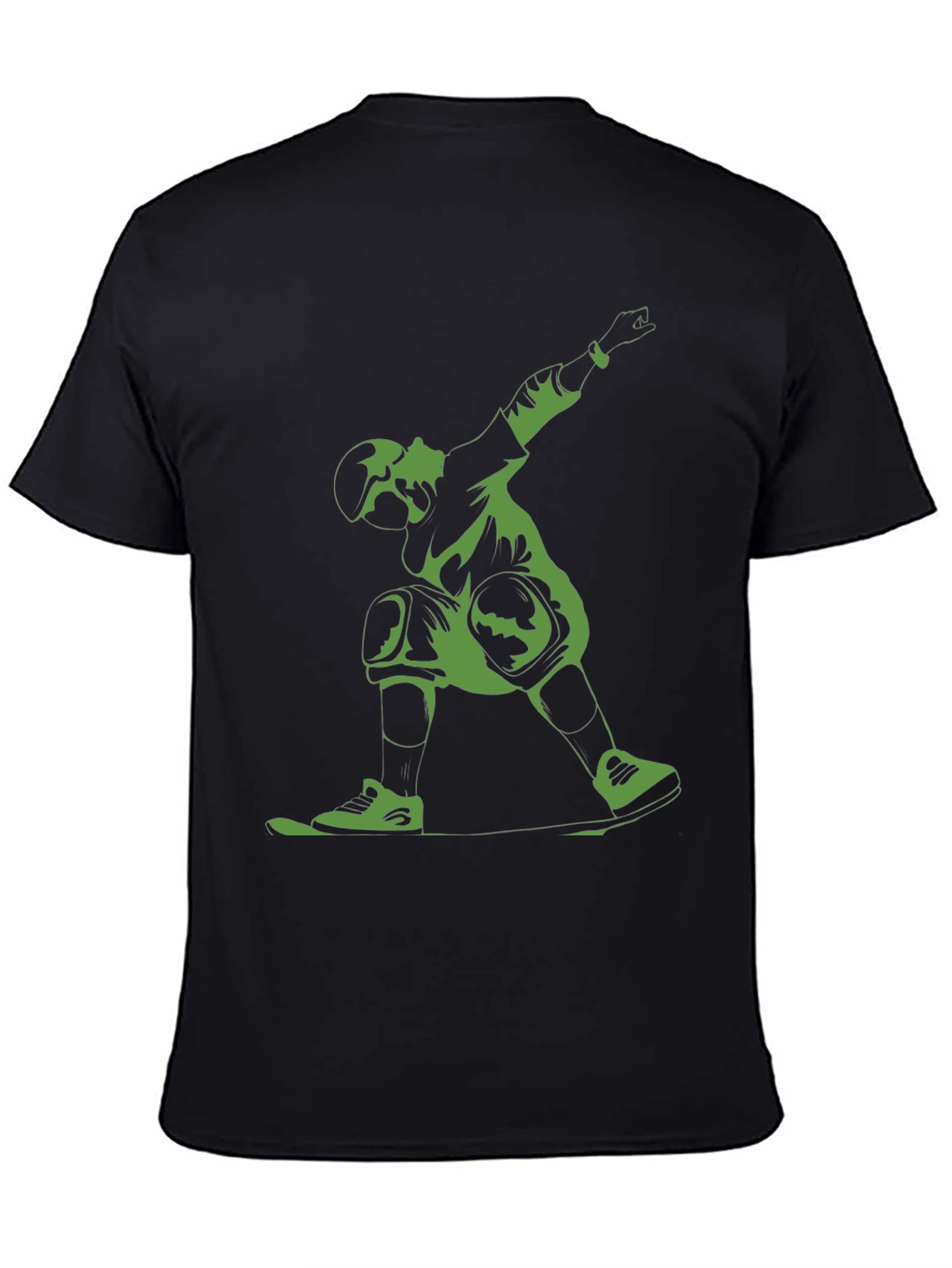 Skateboarder Graphic Tee - Black Cotton Blend