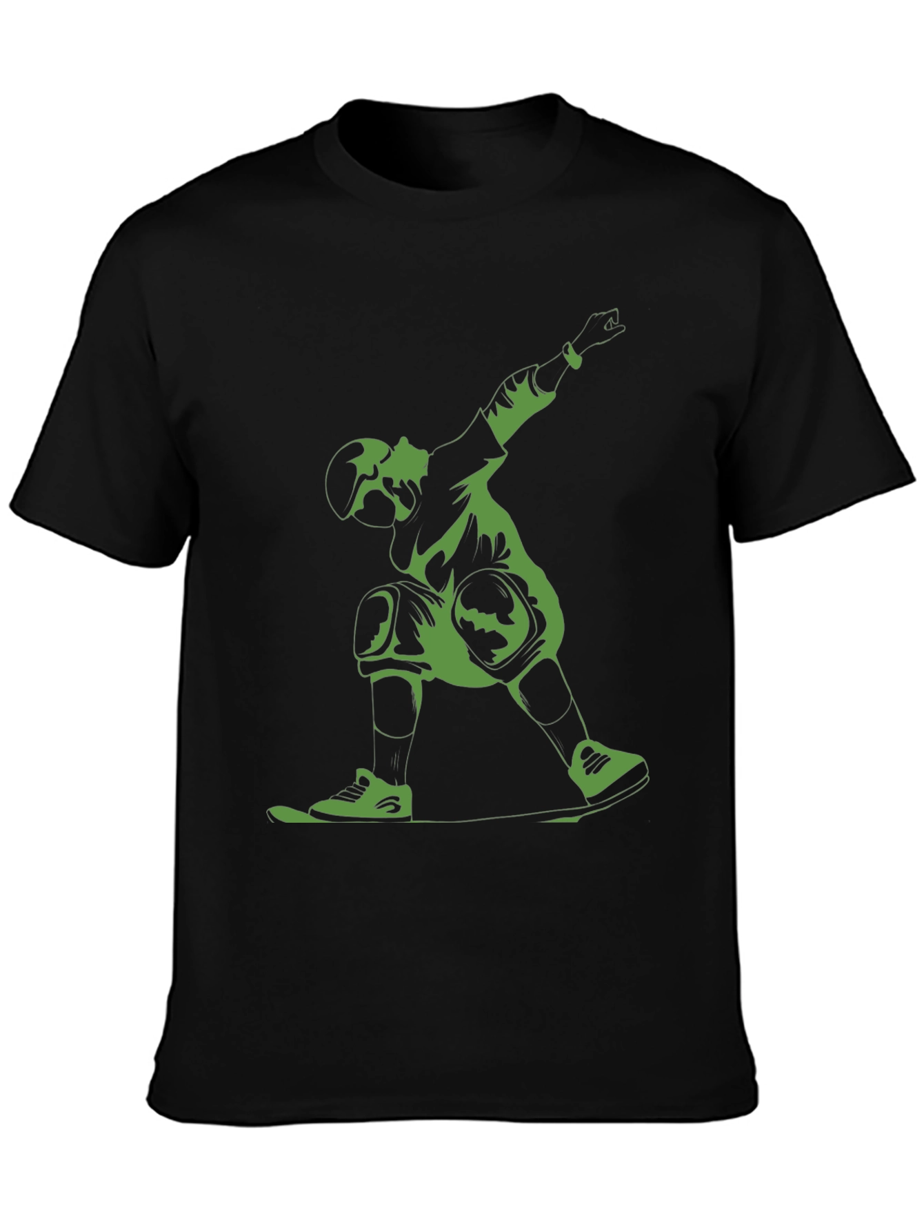 Skateboarder Graphic Tee - Black Cotton Blend