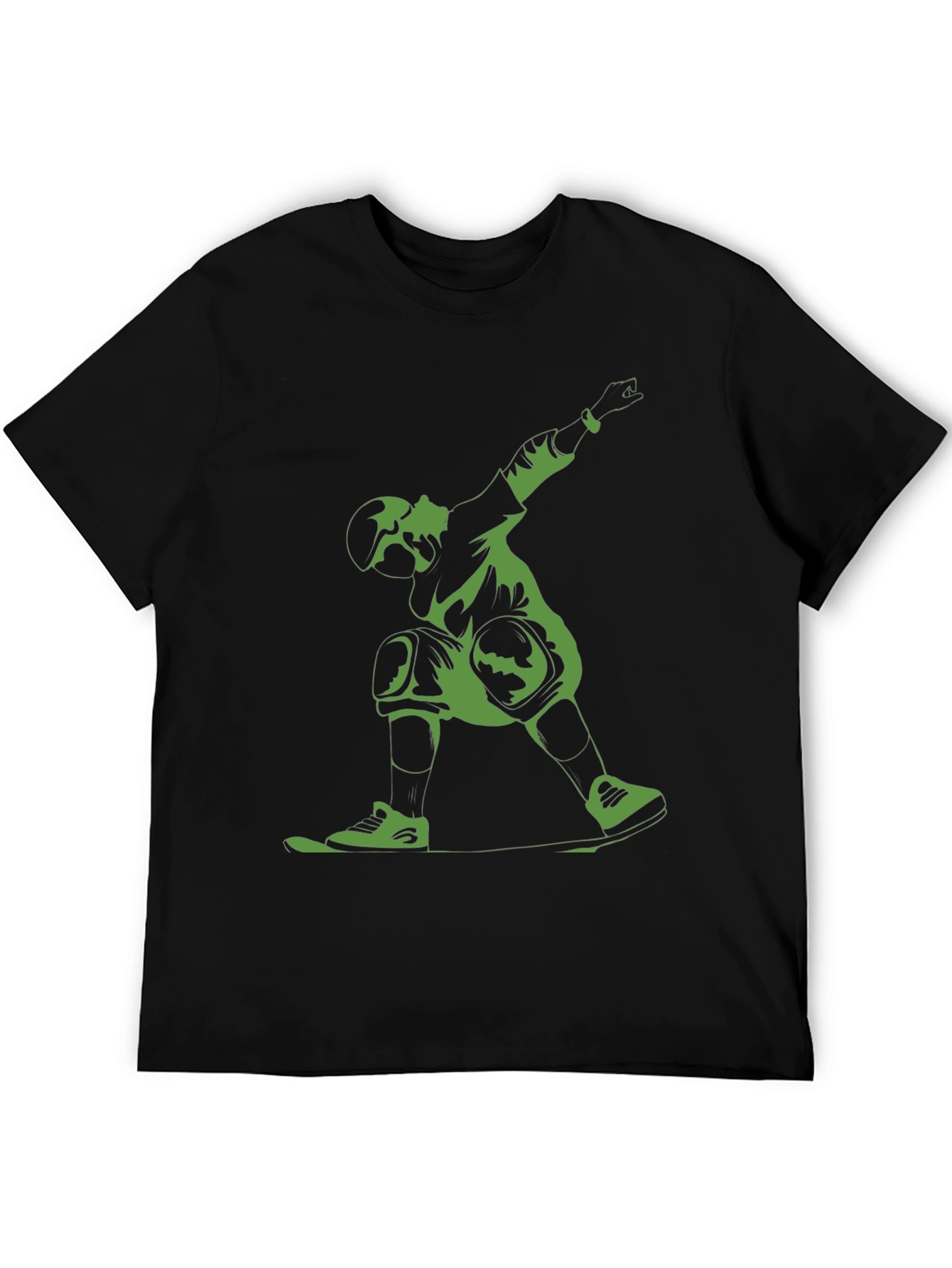 Skateboarder Graphic Tee - Black Cotton Blend