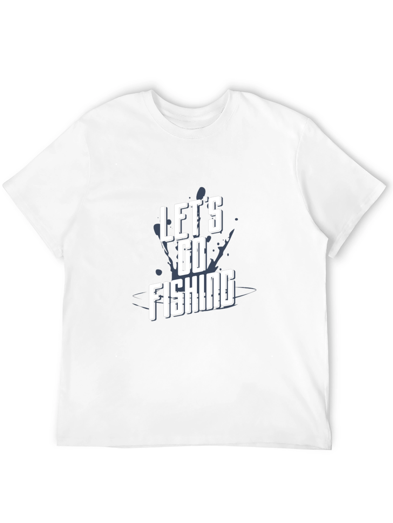 Lets Go Fishing Graphic Tee - Black