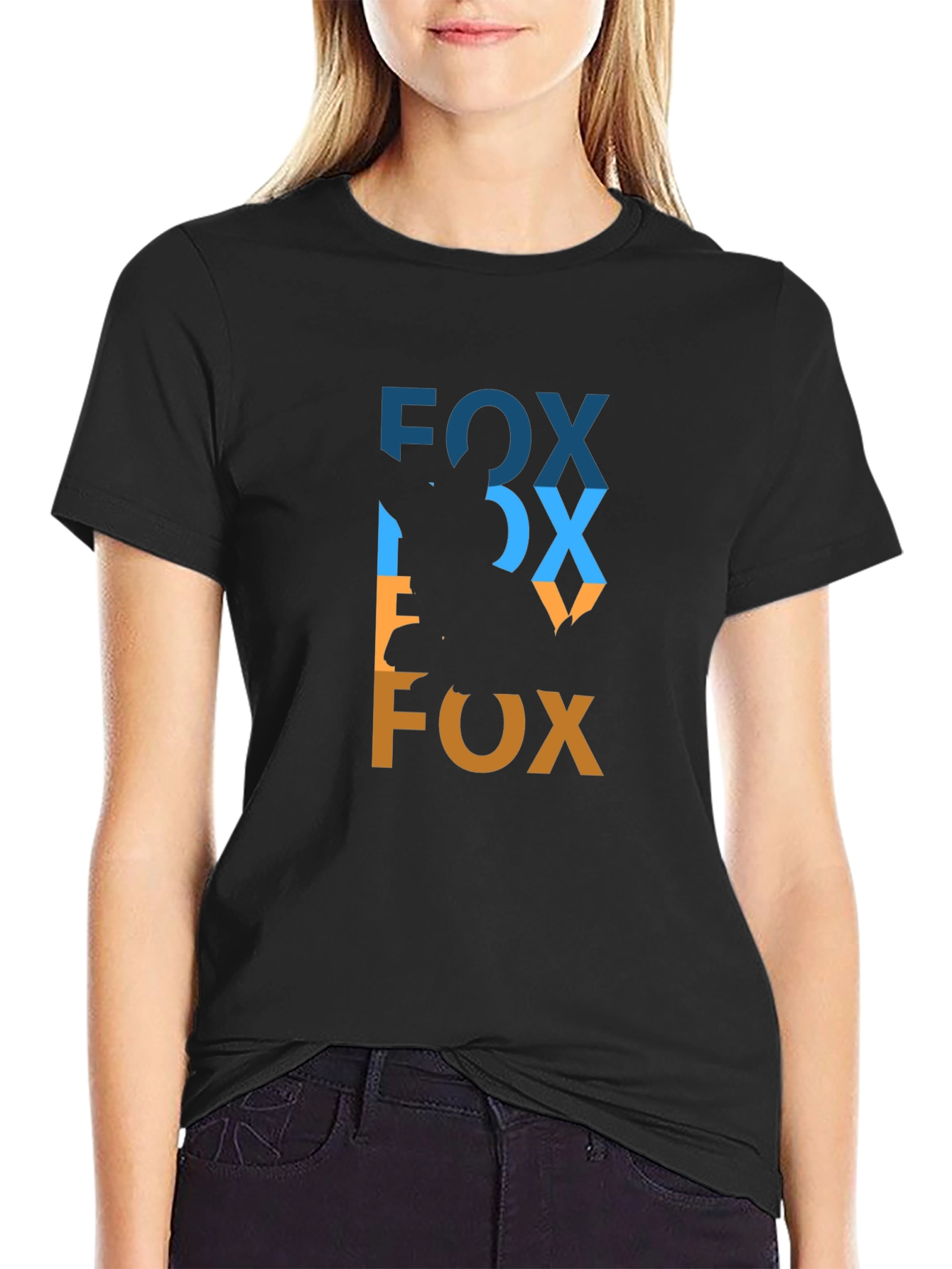 Fox Graphic Tee - Stylish Black T-Shirt
