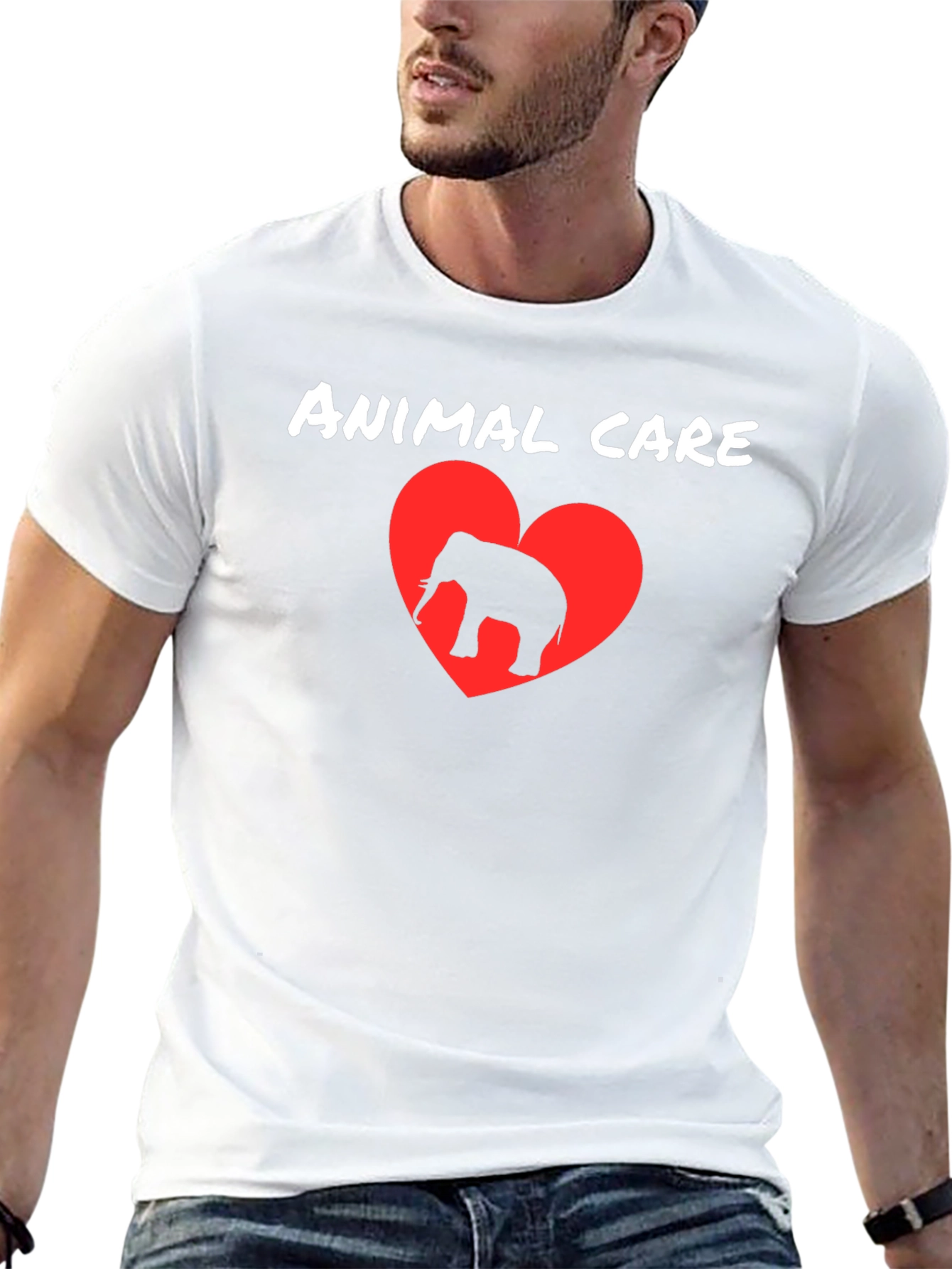 Animal Care Elephant Heart T-Shirt