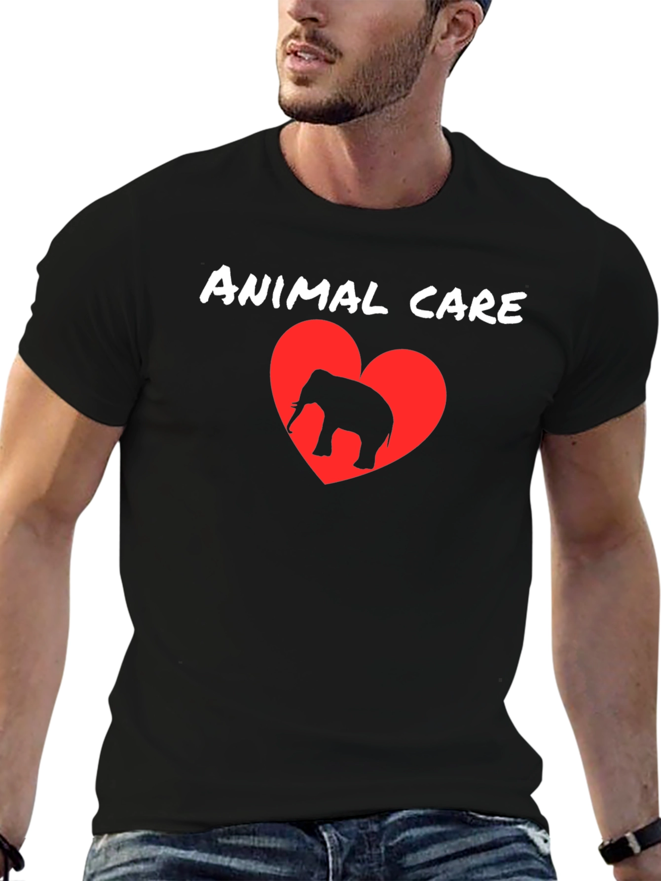 Animal Care Elephant Heart T-Shirt