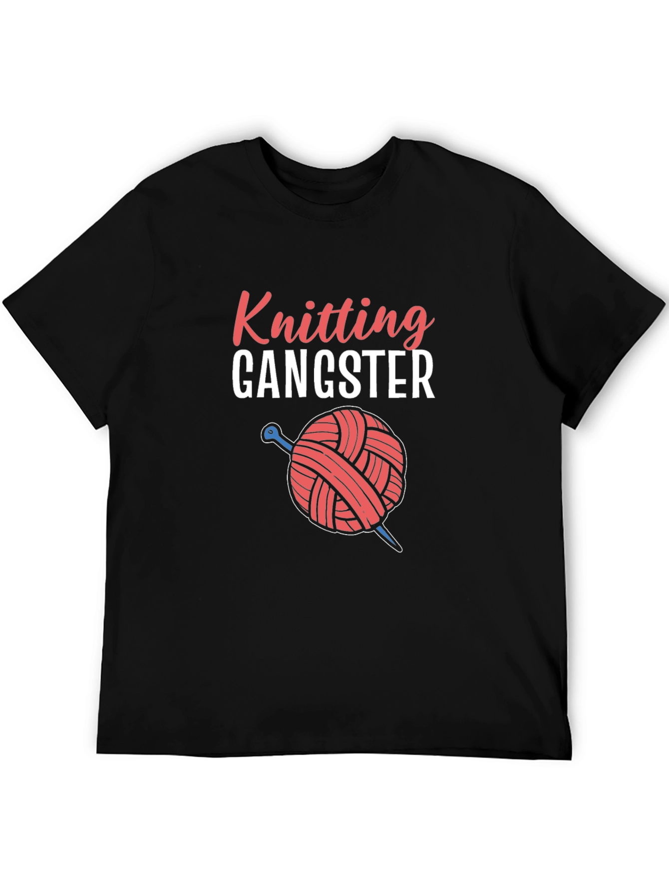 Knitting Gangster Graphic Tee - Yarn Lovers T-Shirt