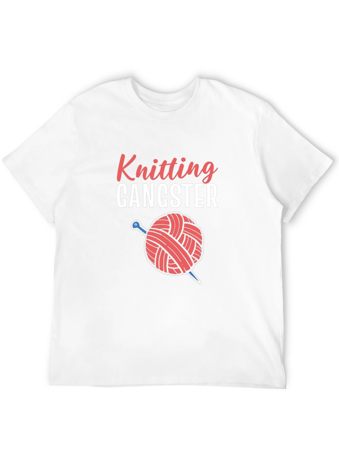 Knitting Gangster Graphic Tee - Yarn Lovers T-Shirt