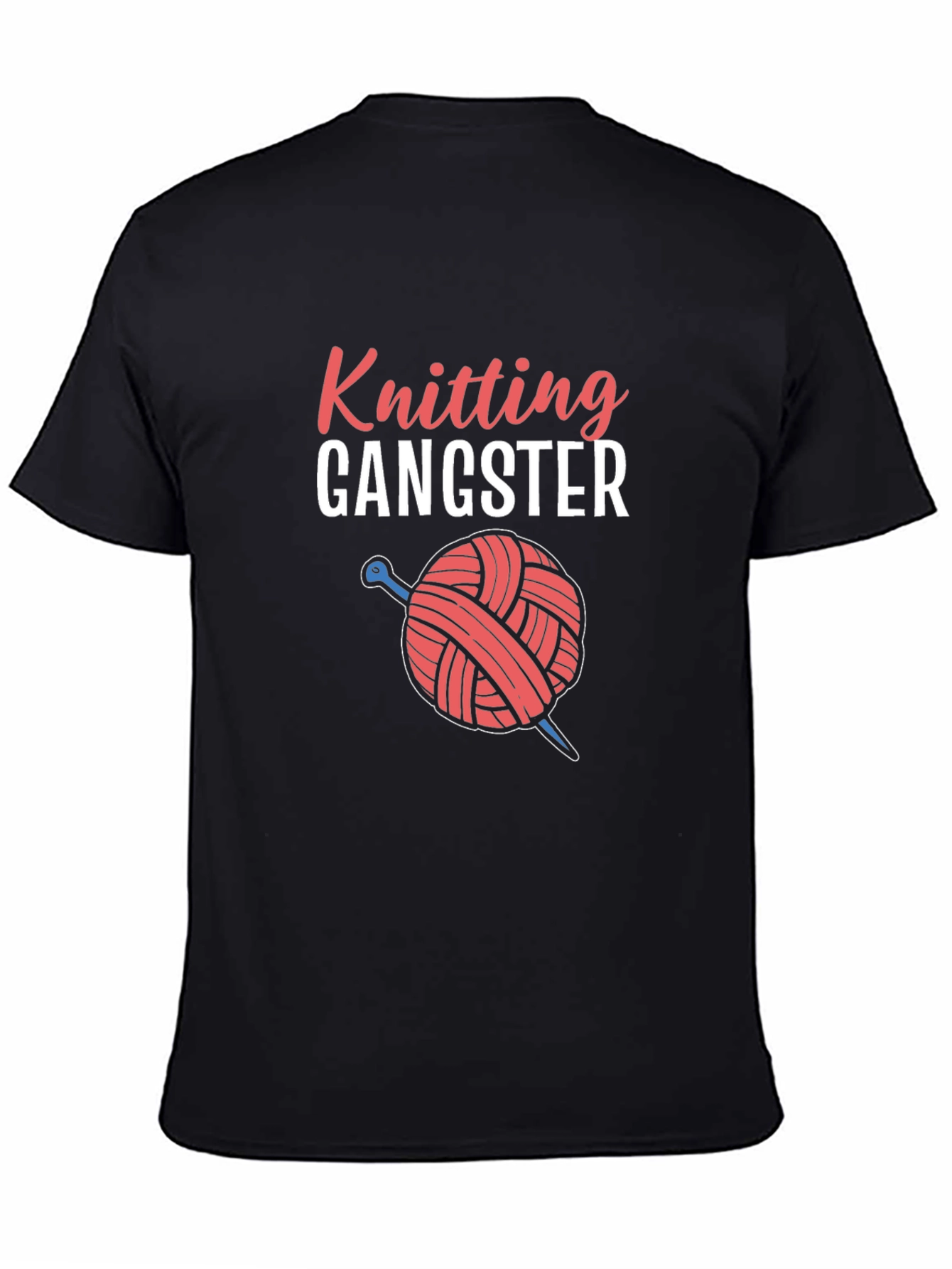 Knitting Gangster Graphic Tee - Yarn Lovers T-Shirt