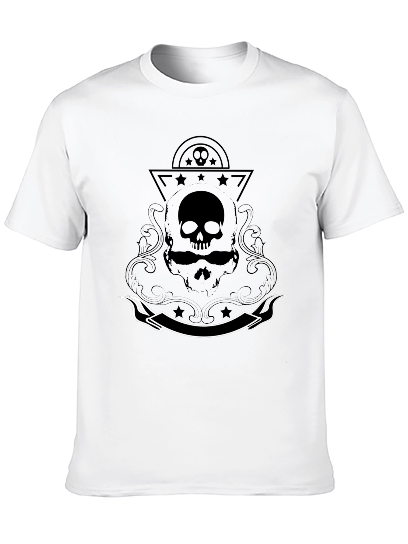 Skull & Stars Graphic T-Shirt - Edgy Streetwear