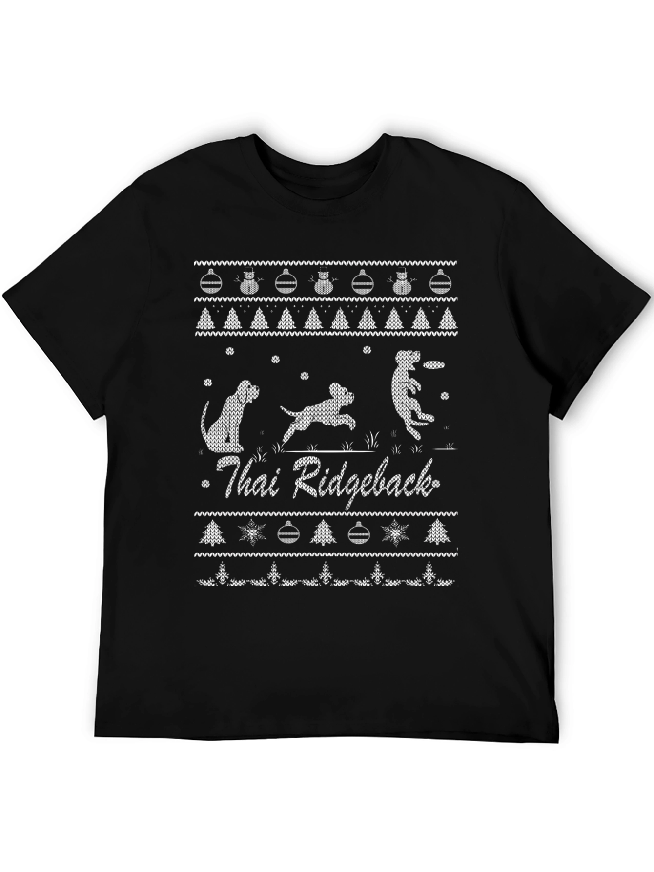 Thai Ridgeback Christmas Sweater Pattern T-Shirt
