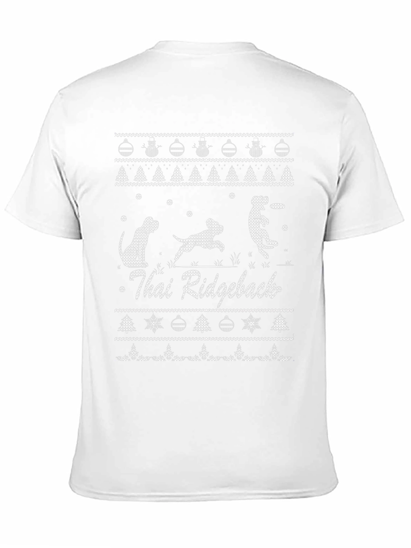 Thai Ridgeback Christmas Sweater Pattern T-Shirt