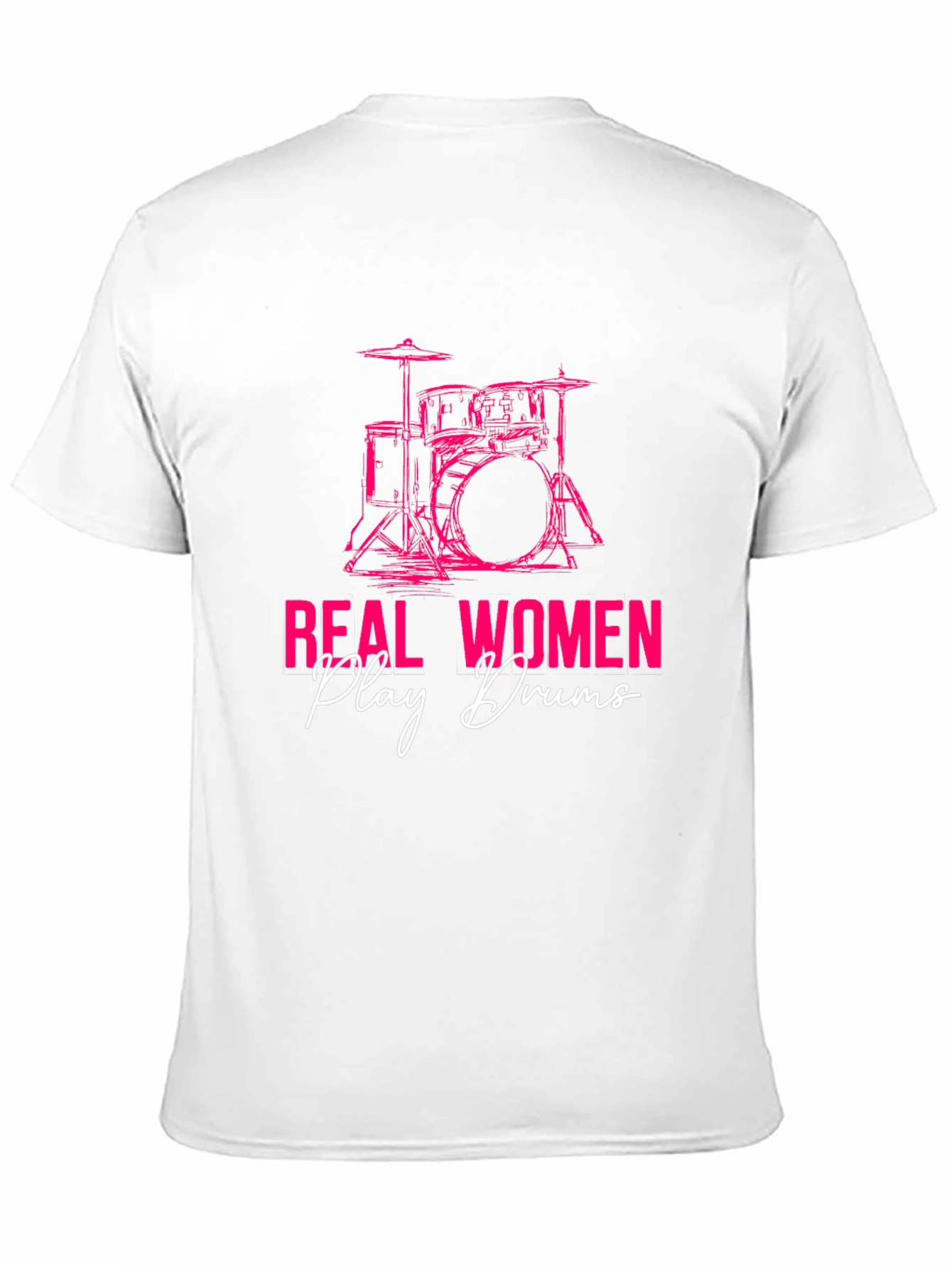 Real Women Play Drums Black T-Shirt