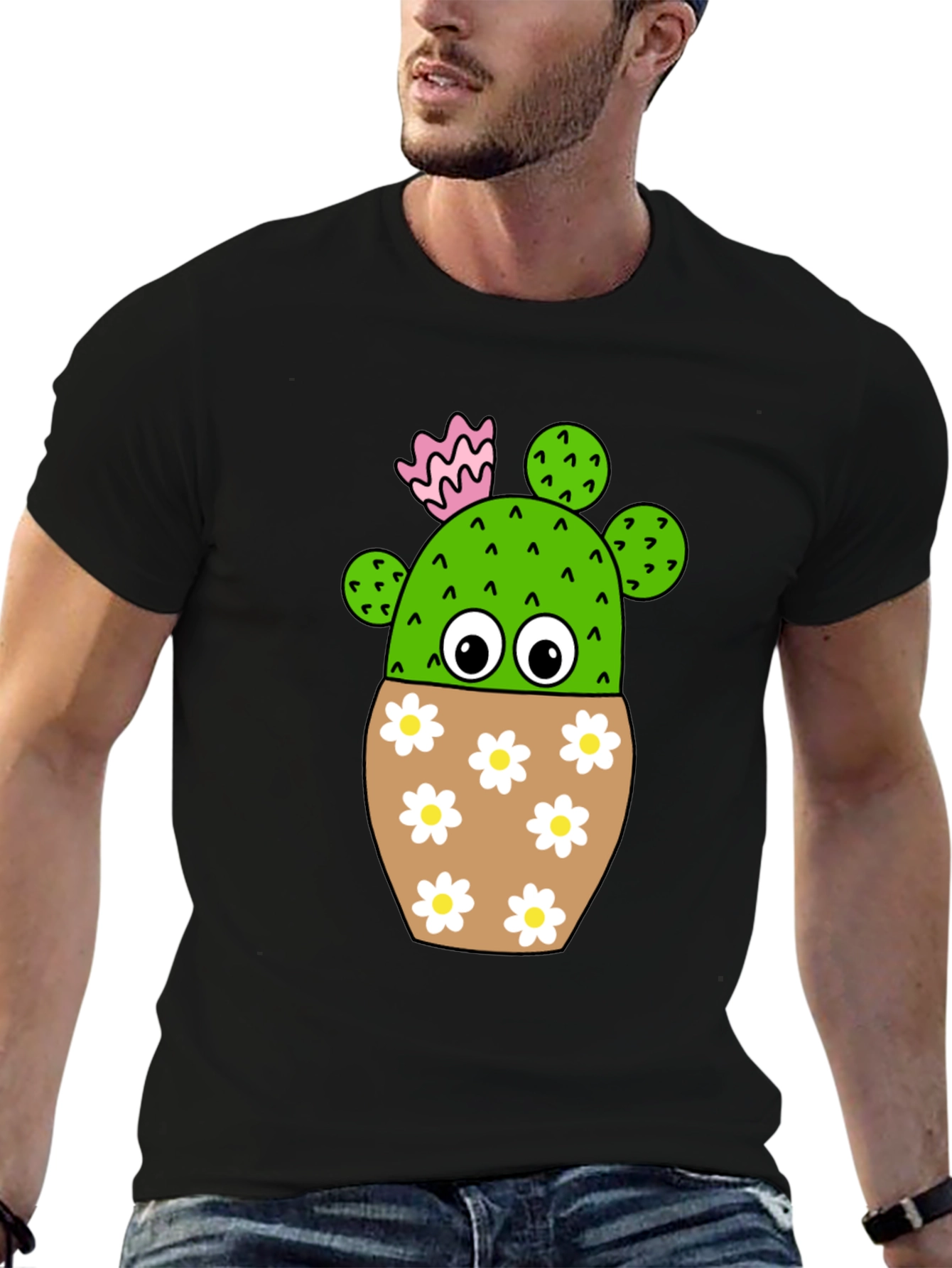 Cute Cactus in Flower Pot T-Shirt