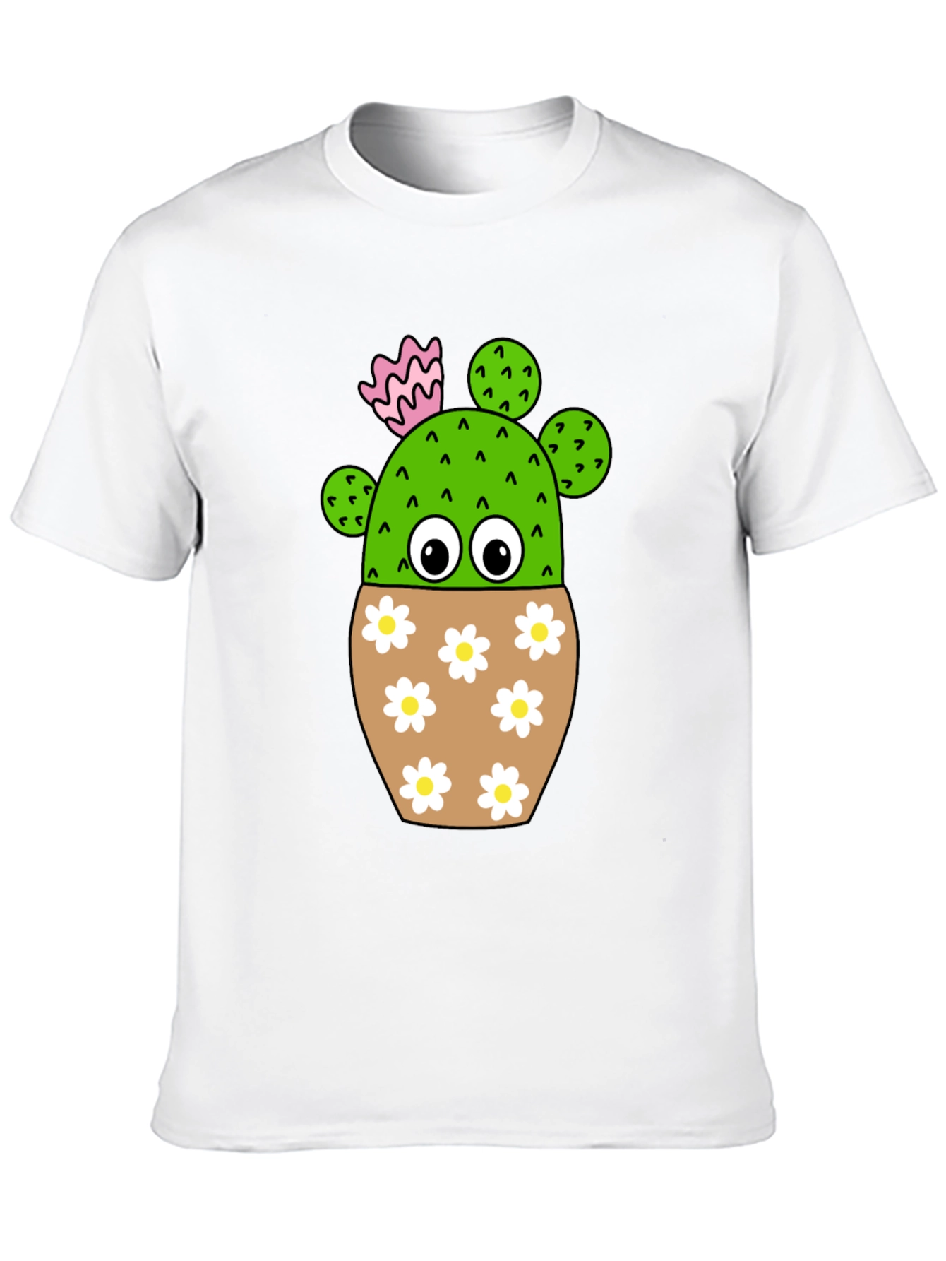 Cute Cactus in Flower Pot T-Shirt