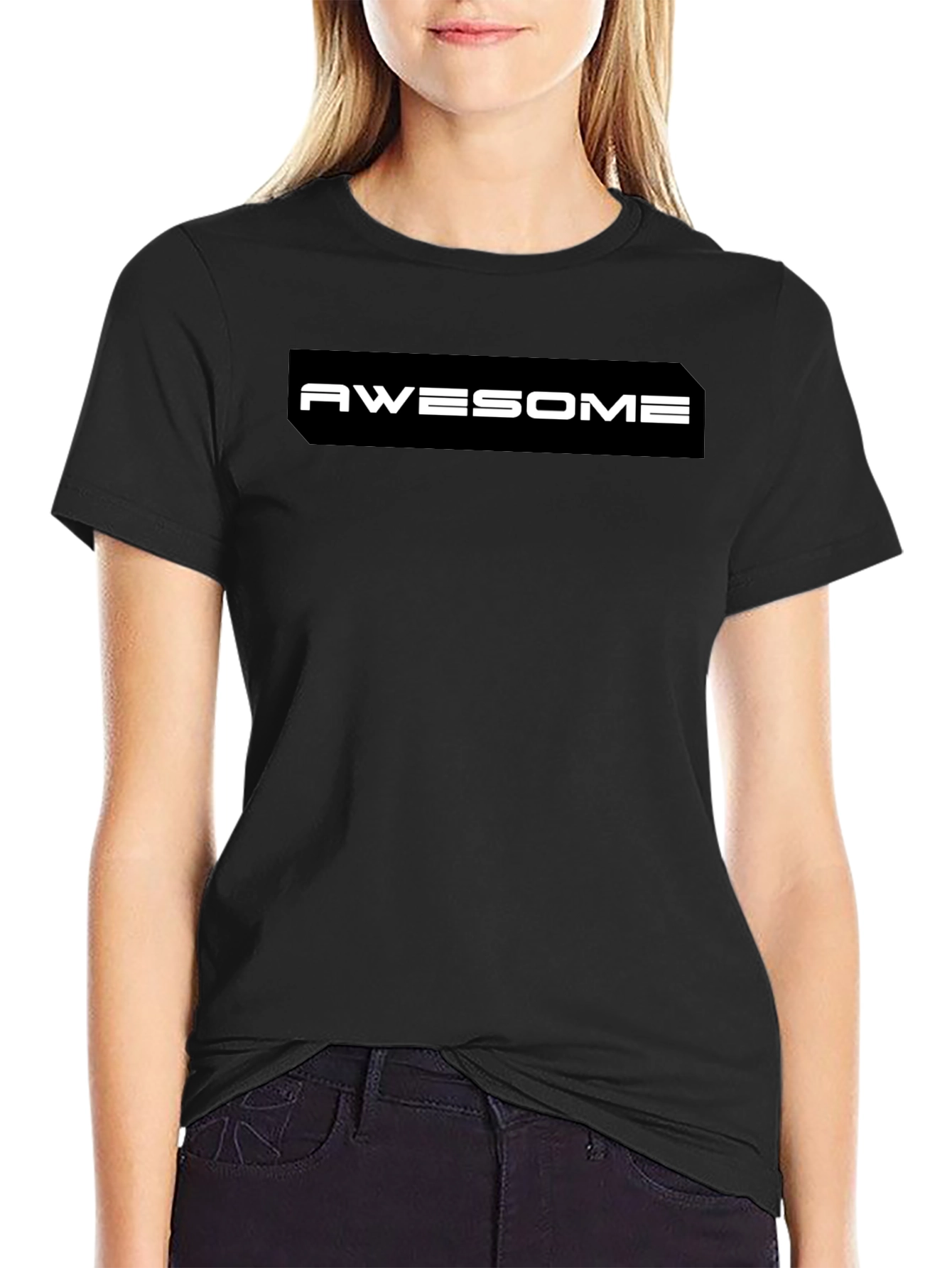 Awesome Graphic Print Black T-Shirt