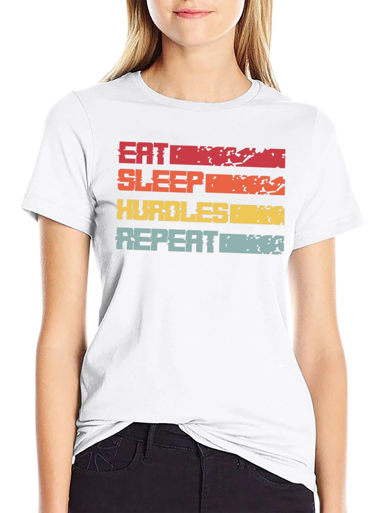 Eat Sleep Hurdles Repeat T-Shirt