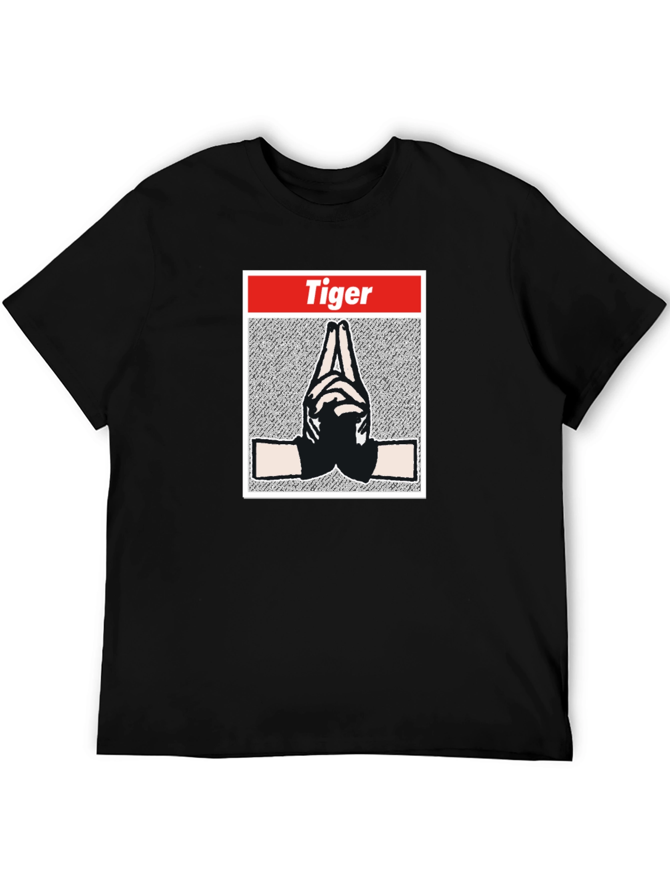Tiger Hands Black T-Shirt