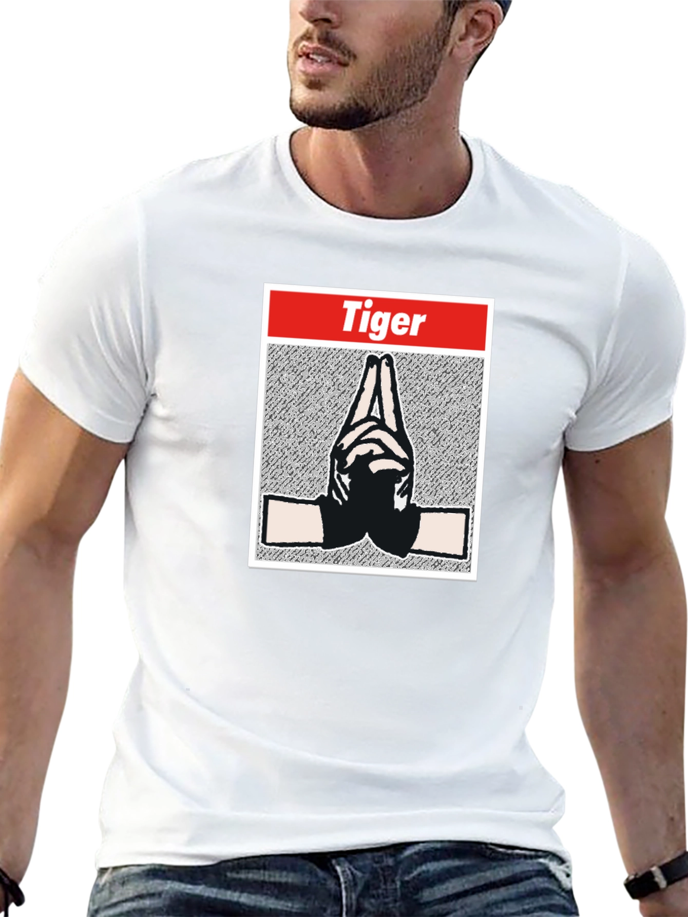 Tiger Hands Black T-Shirt