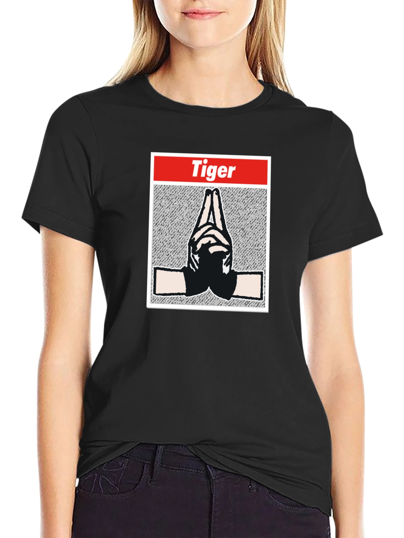 Tiger Hands Black T-Shirt