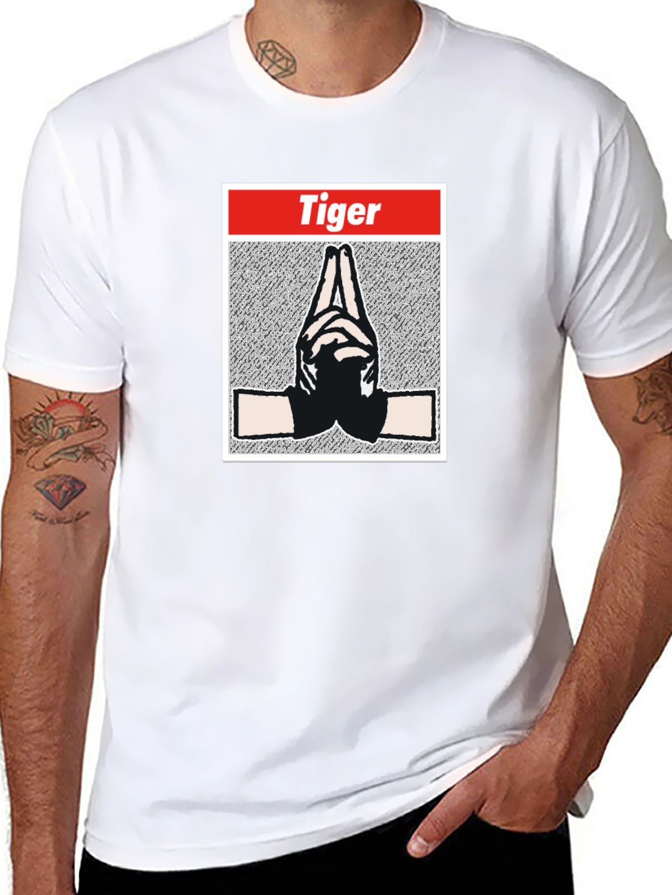 Tiger Hands Black T-Shirt