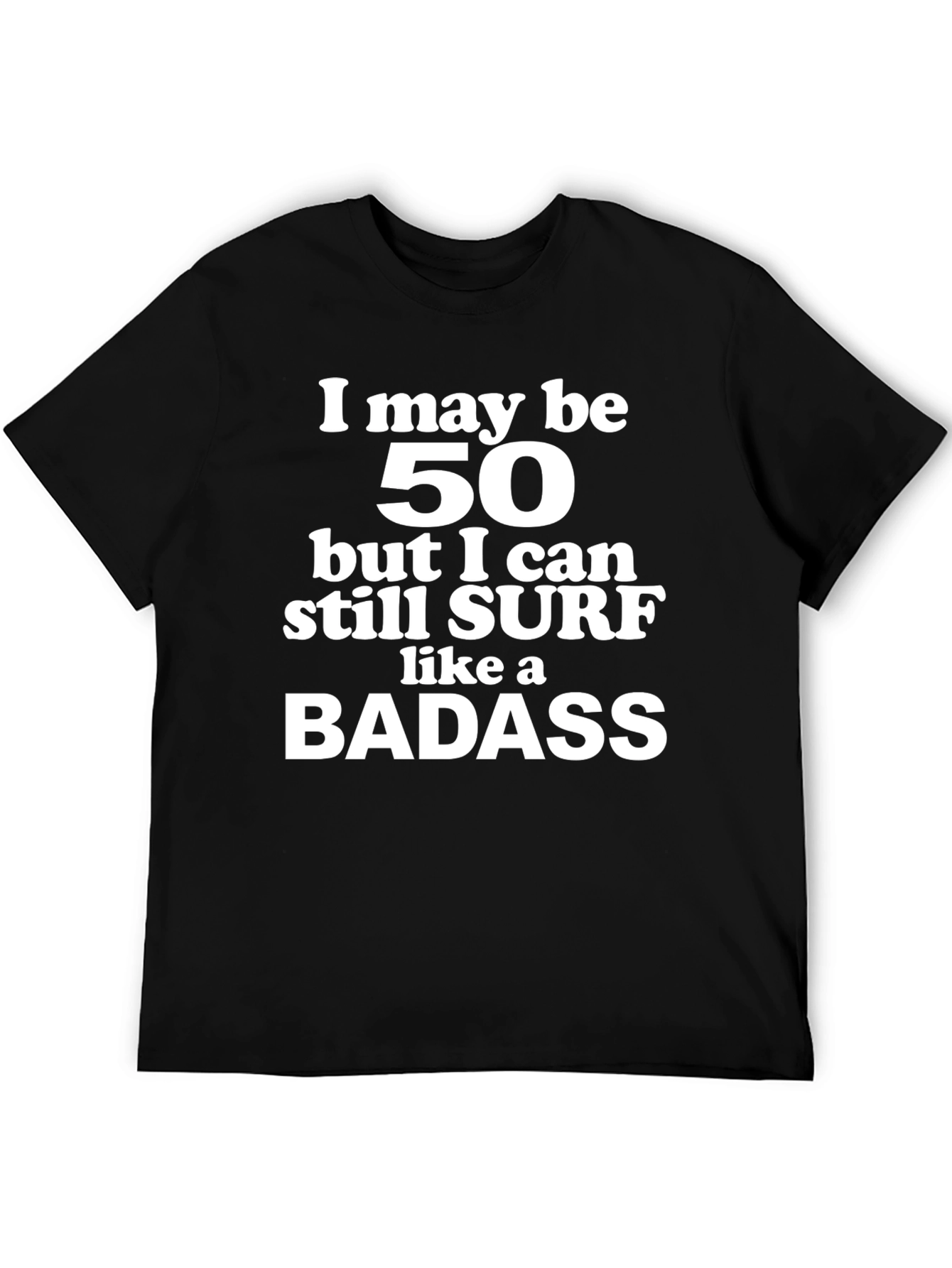 Funny 50th Birthday Surfing T-Shirt for Men