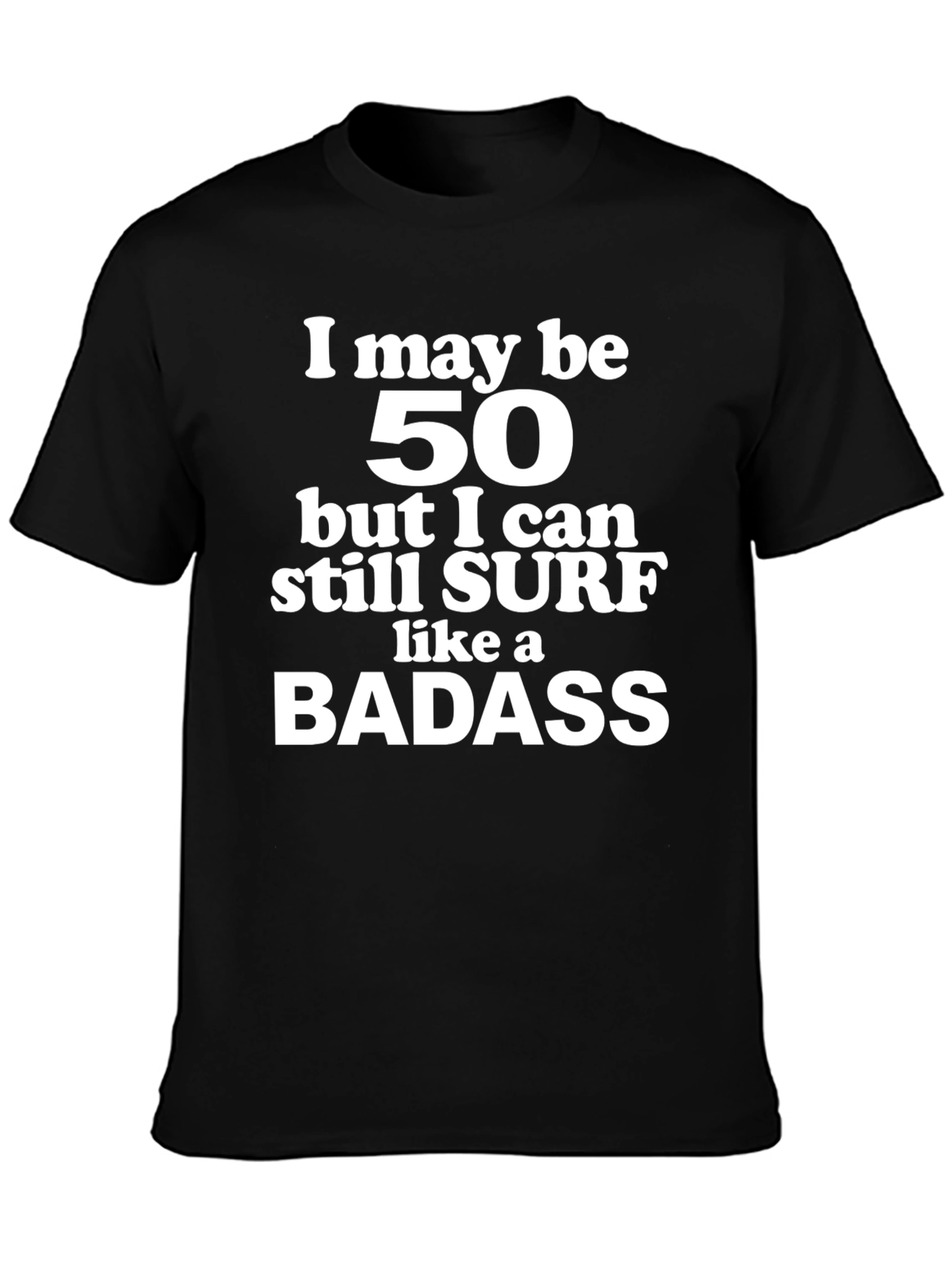 Funny 50th Birthday Surfing T-Shirt for Men