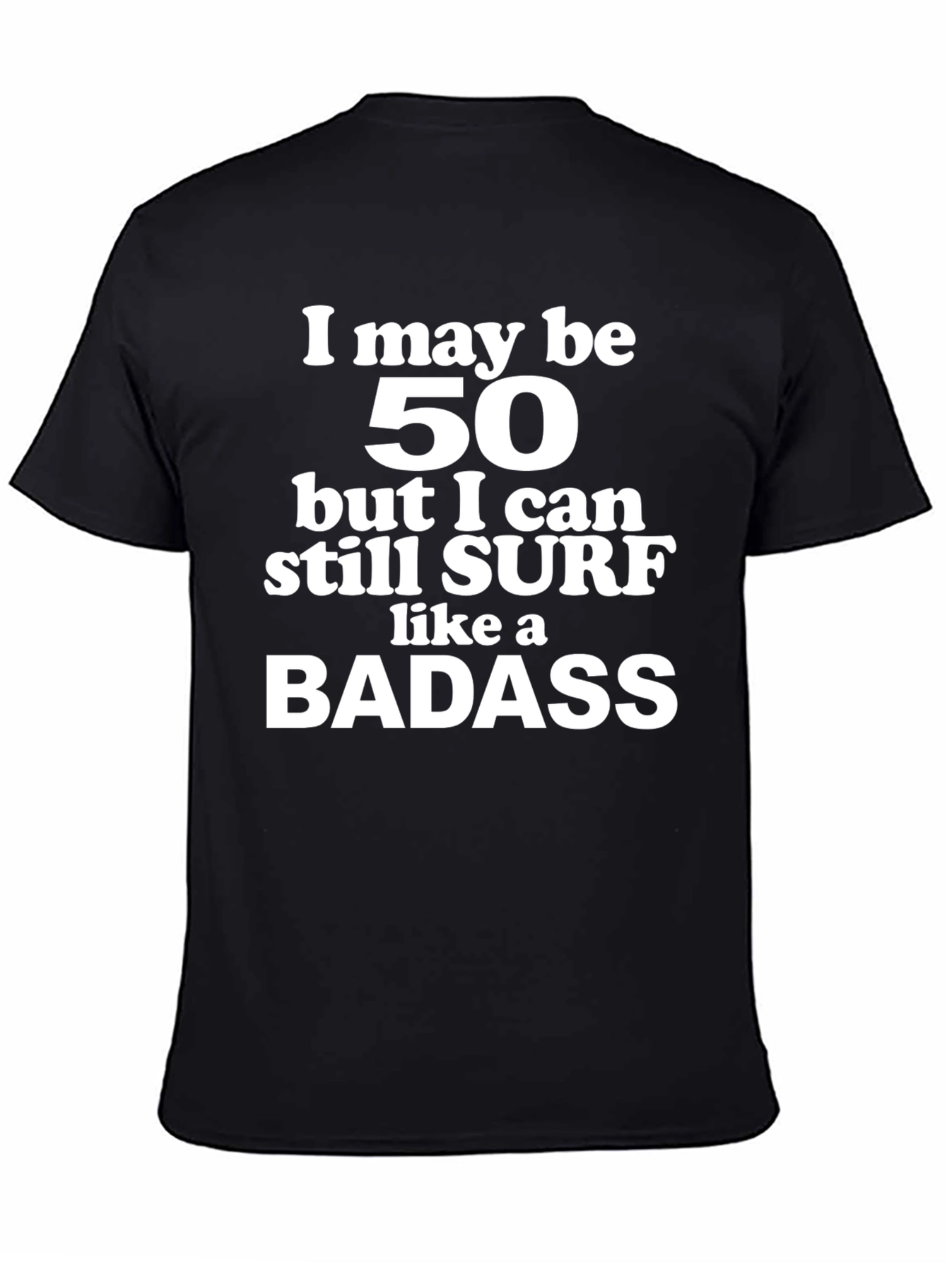 Funny 50th Birthday Surfing T-Shirt for Men