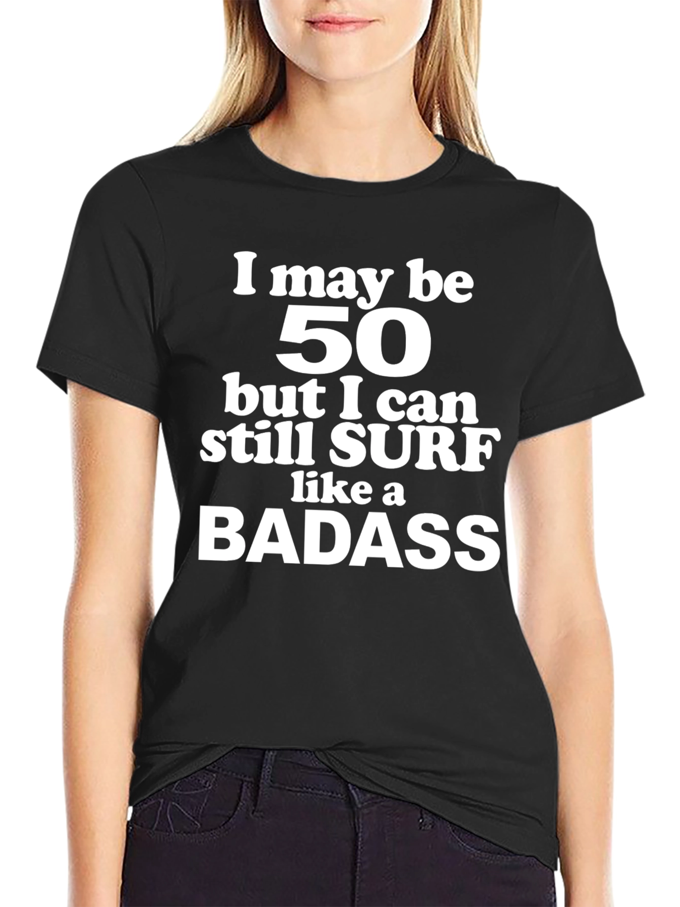Funny 50th Birthday Surfing T-Shirt for Men