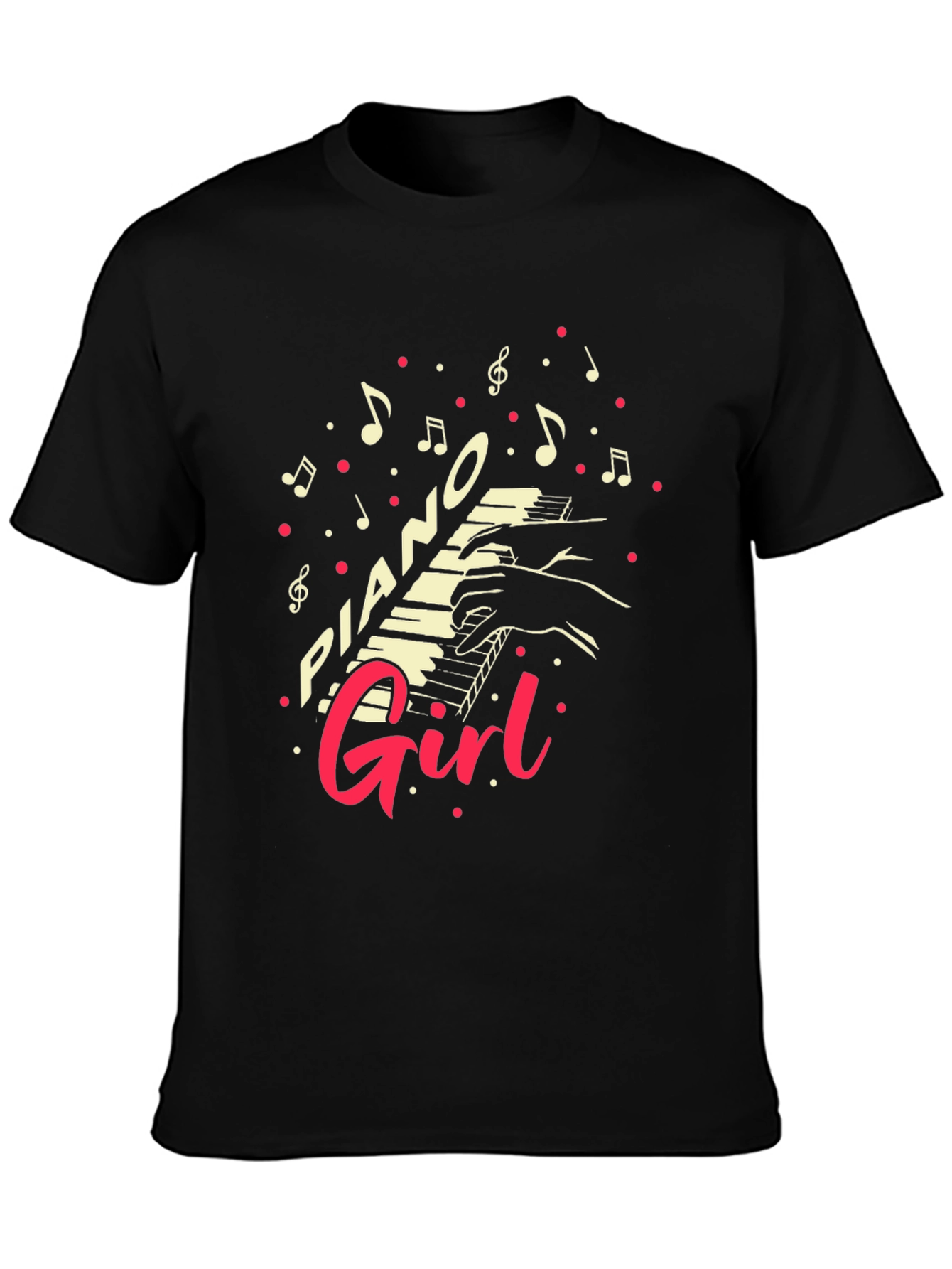 Piano Girl T-Shirt - Music Lover Tee