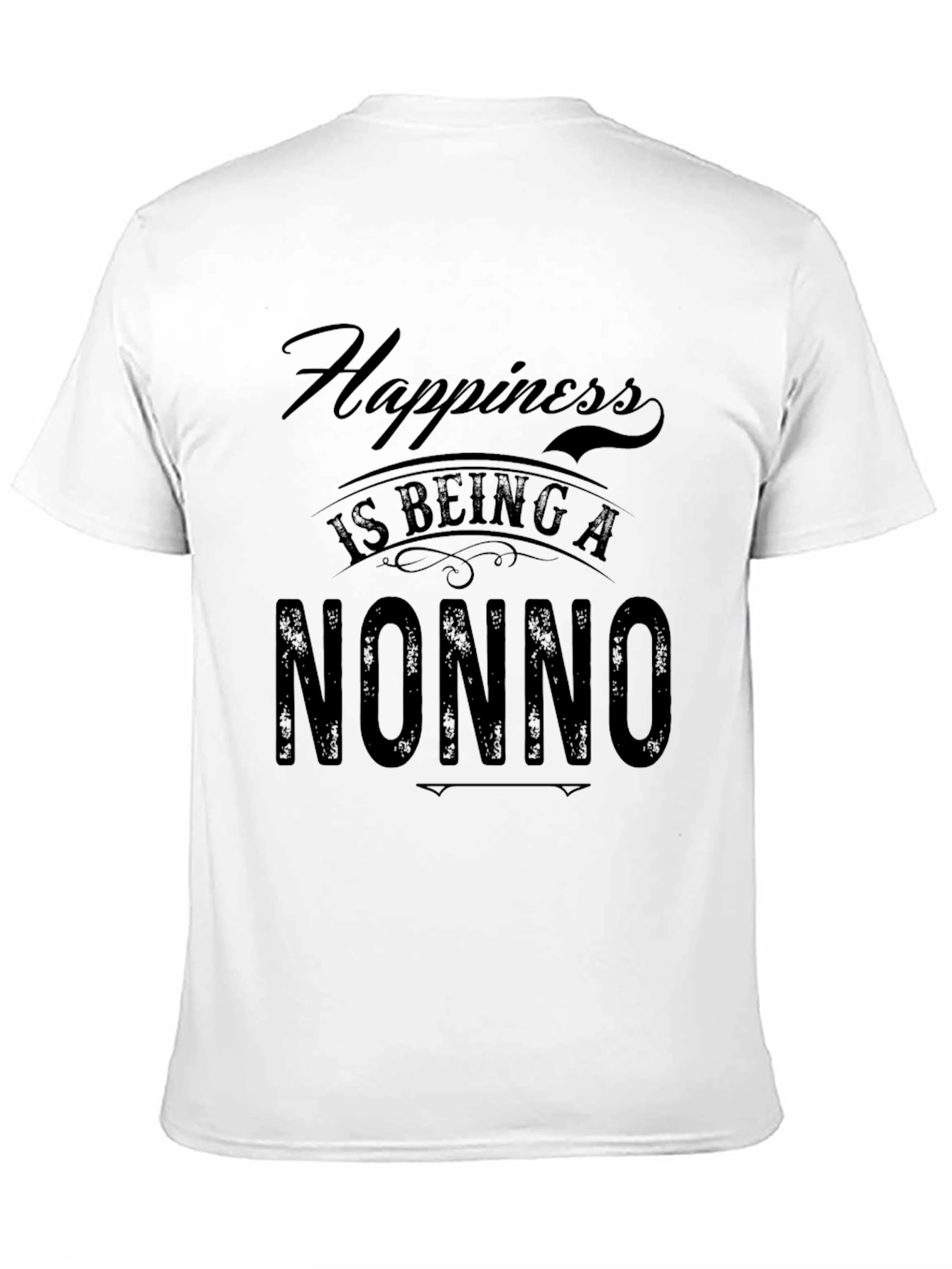 Happiness is Being a Nonno Black T-Shirt