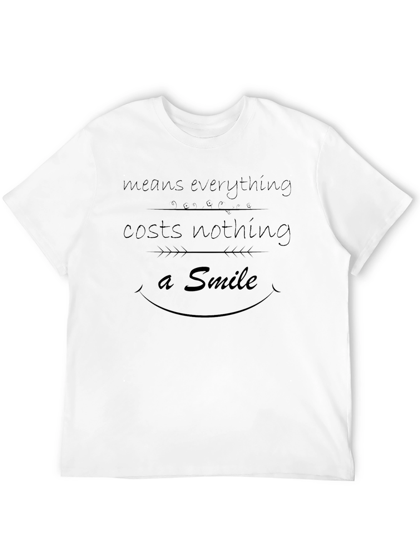 Smile Everything Mens Black T-Shirt